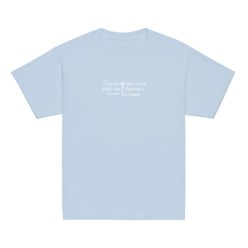 St. Bernadette Soubirous Light Blue Catholic Youth T-Shirt