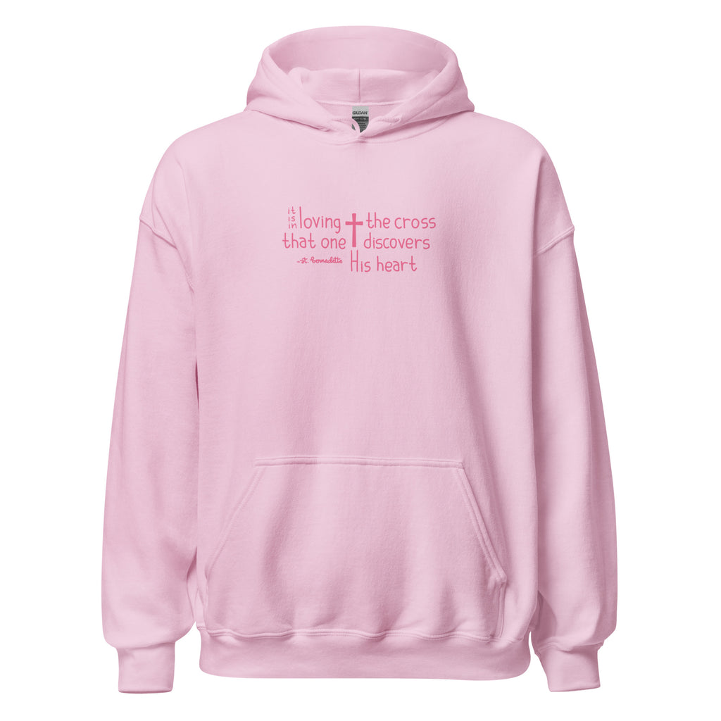 St. Bernadette Soubirous Light Pink Catholic Hoodie