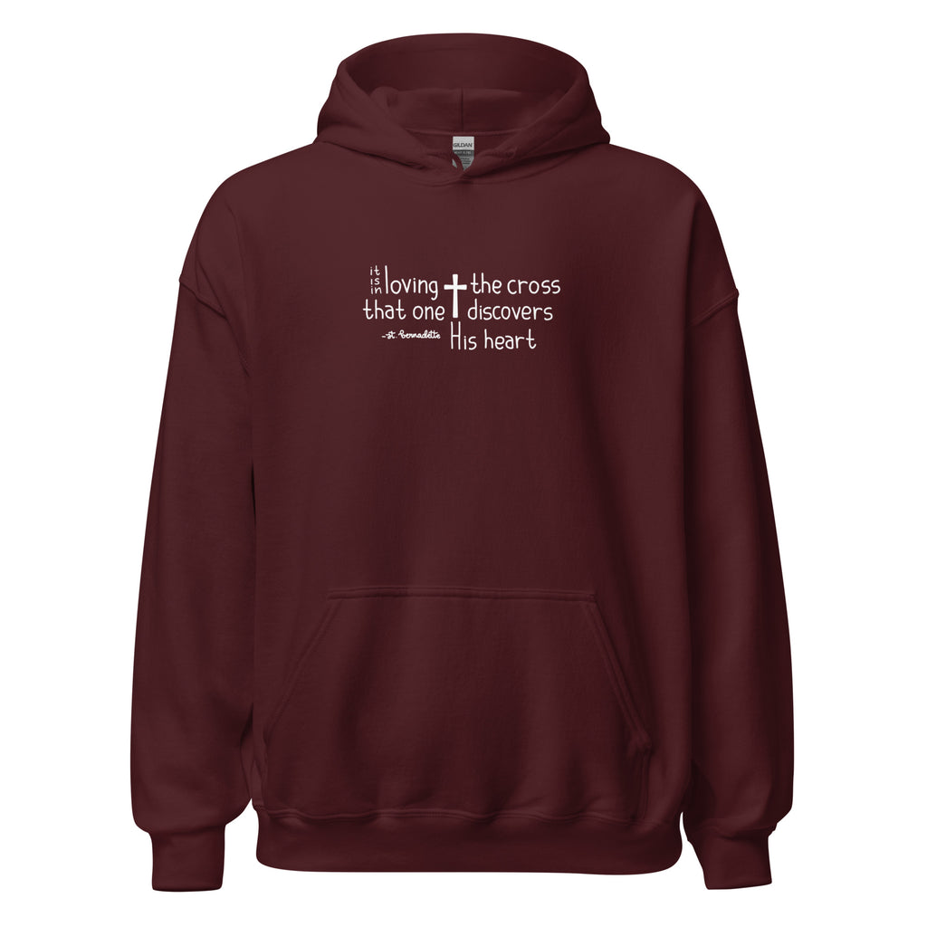 St. Bernadette Soubirous Maroon Catholic Hoodie