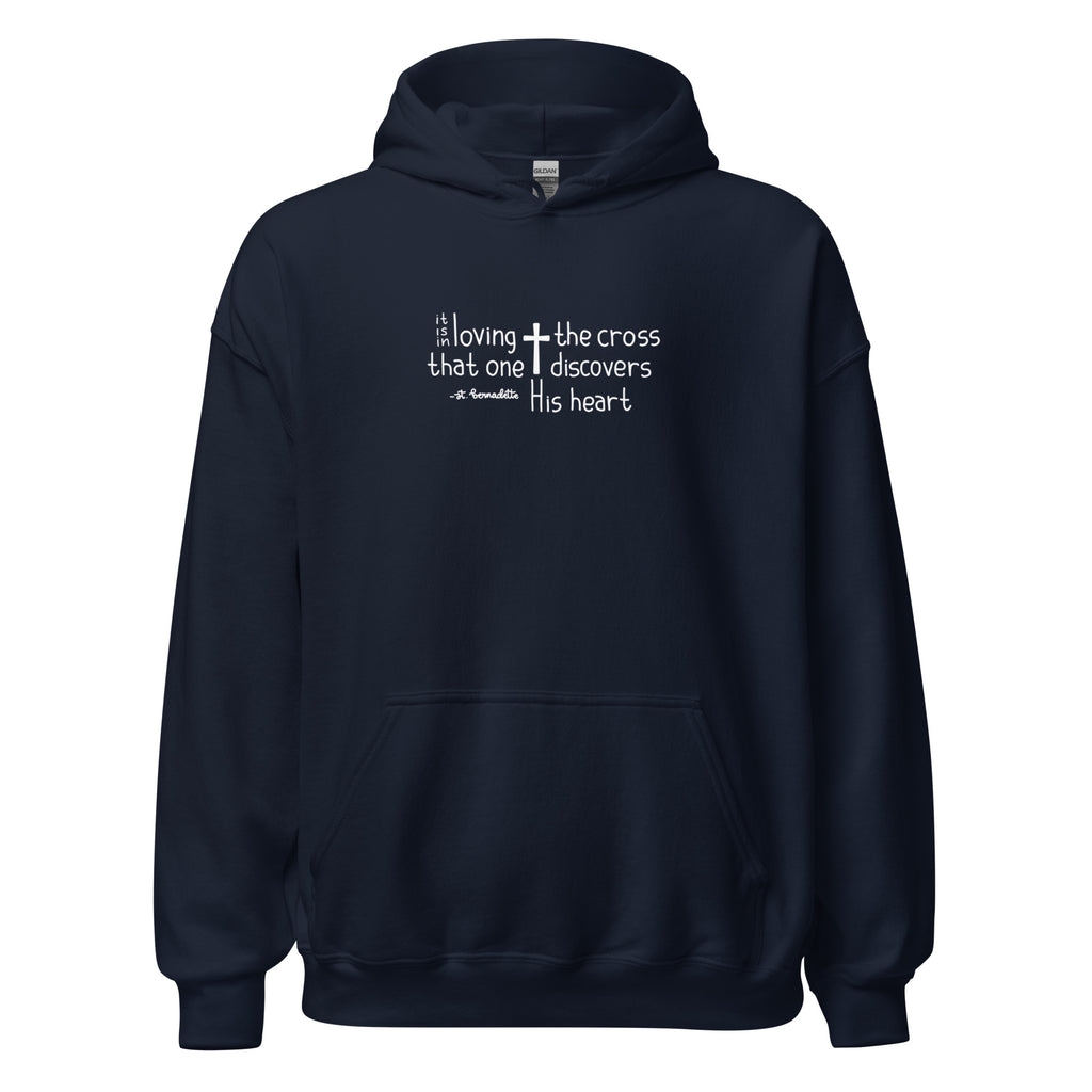 St. Bernadette Soubirous Navy Catholic Hoodie