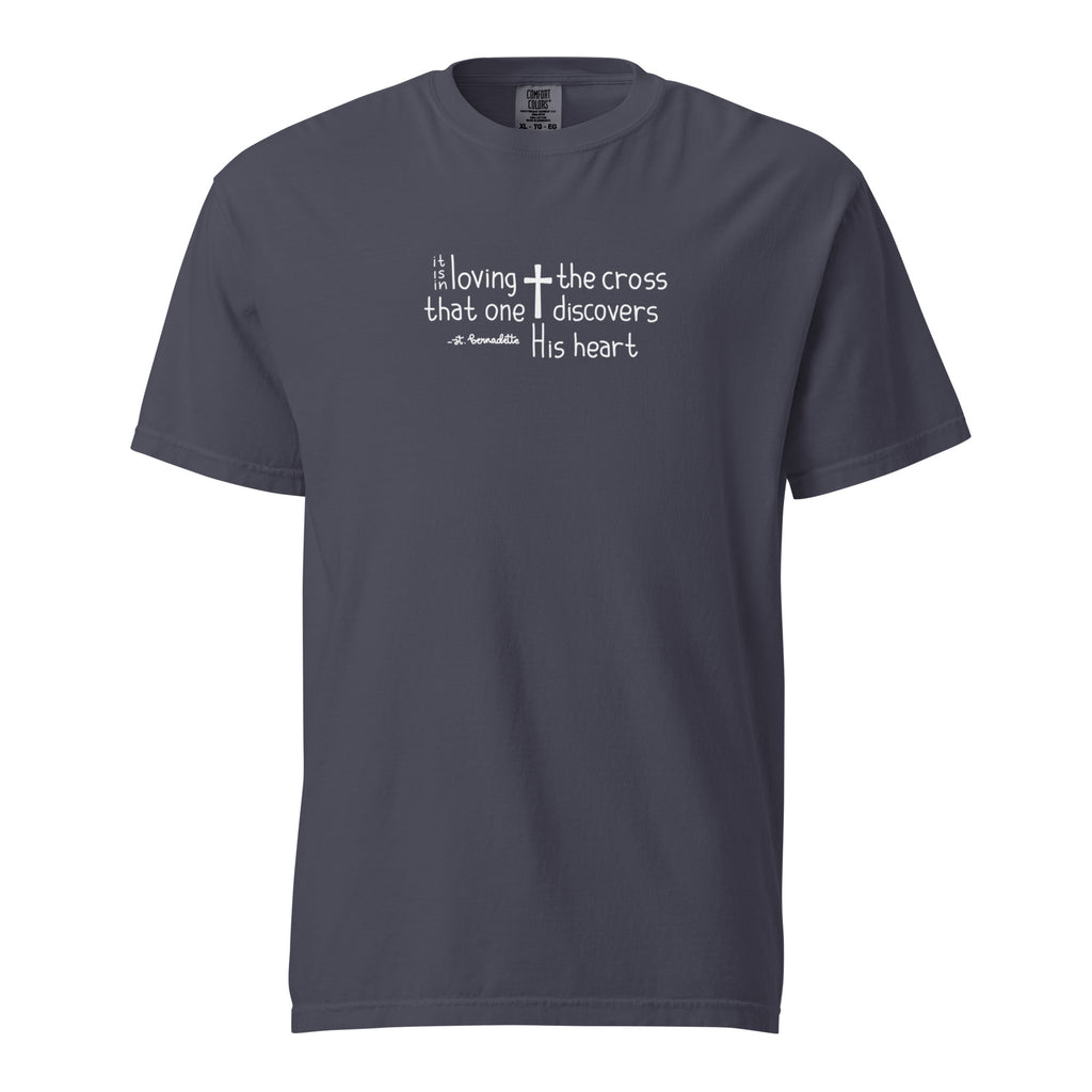 St. Bernadette Soubirous Navy Catholic T-Shirt