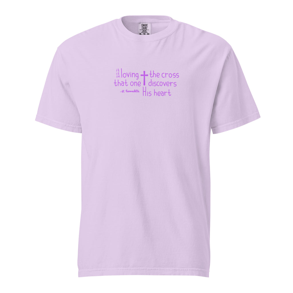 St. Bernadette Soubirous Orchid Catholic T-Shirt