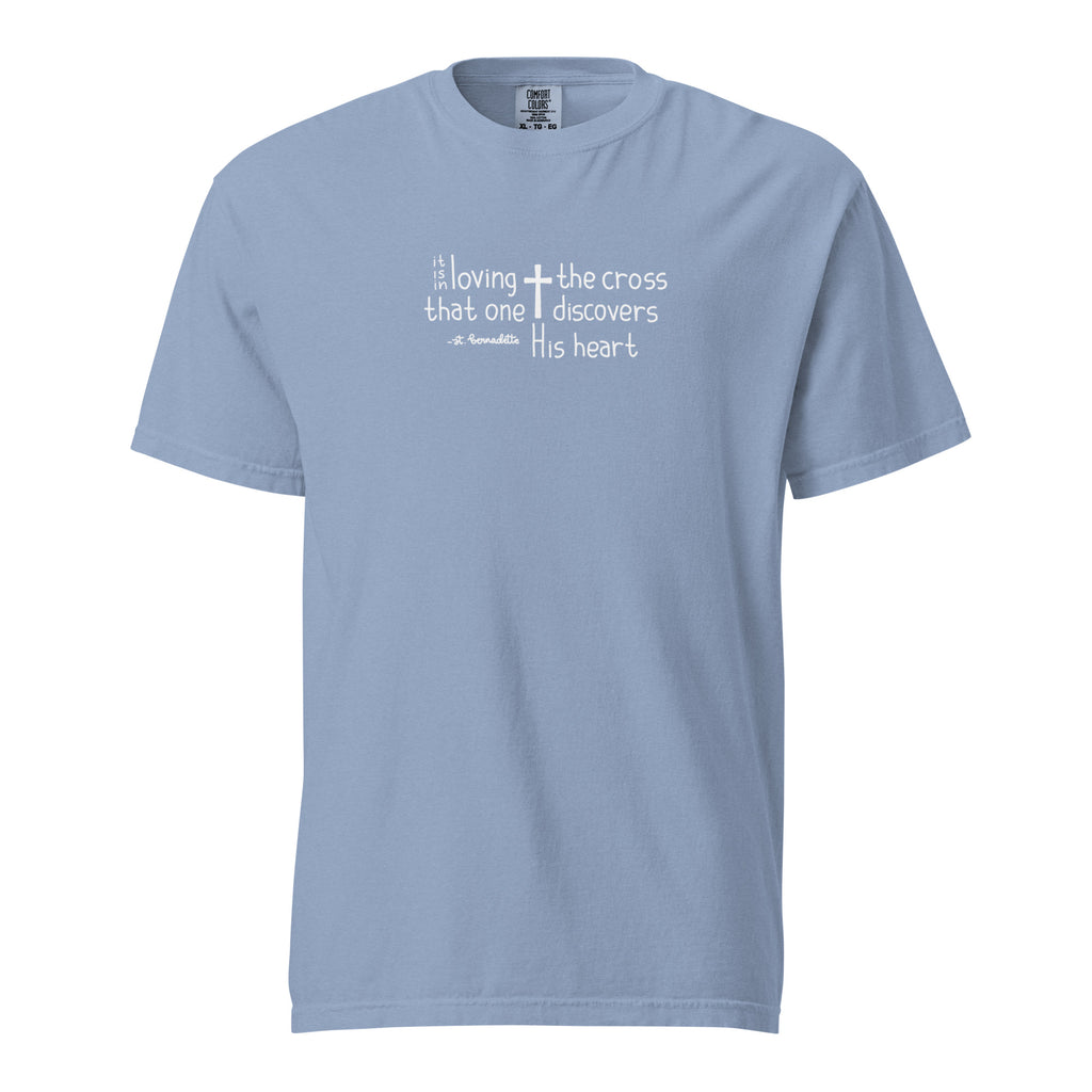 St. Bernadette Soubirous Washed Denim Catholic T-Shirt