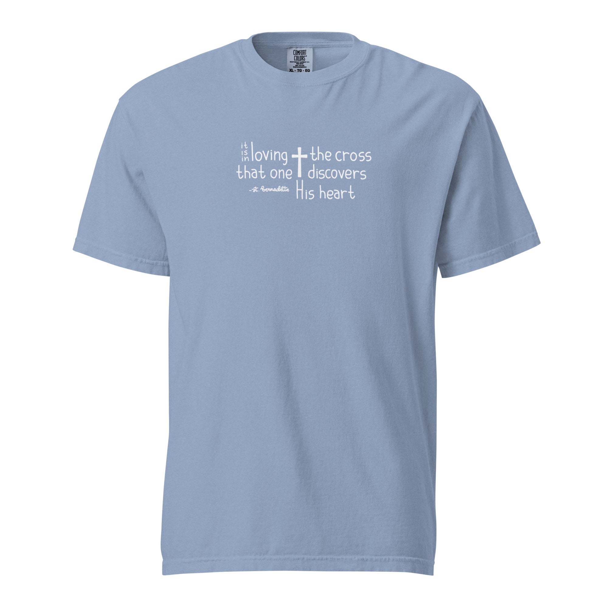 St. Bernadette Soubirous Washed Denim Catholic T-Shirt