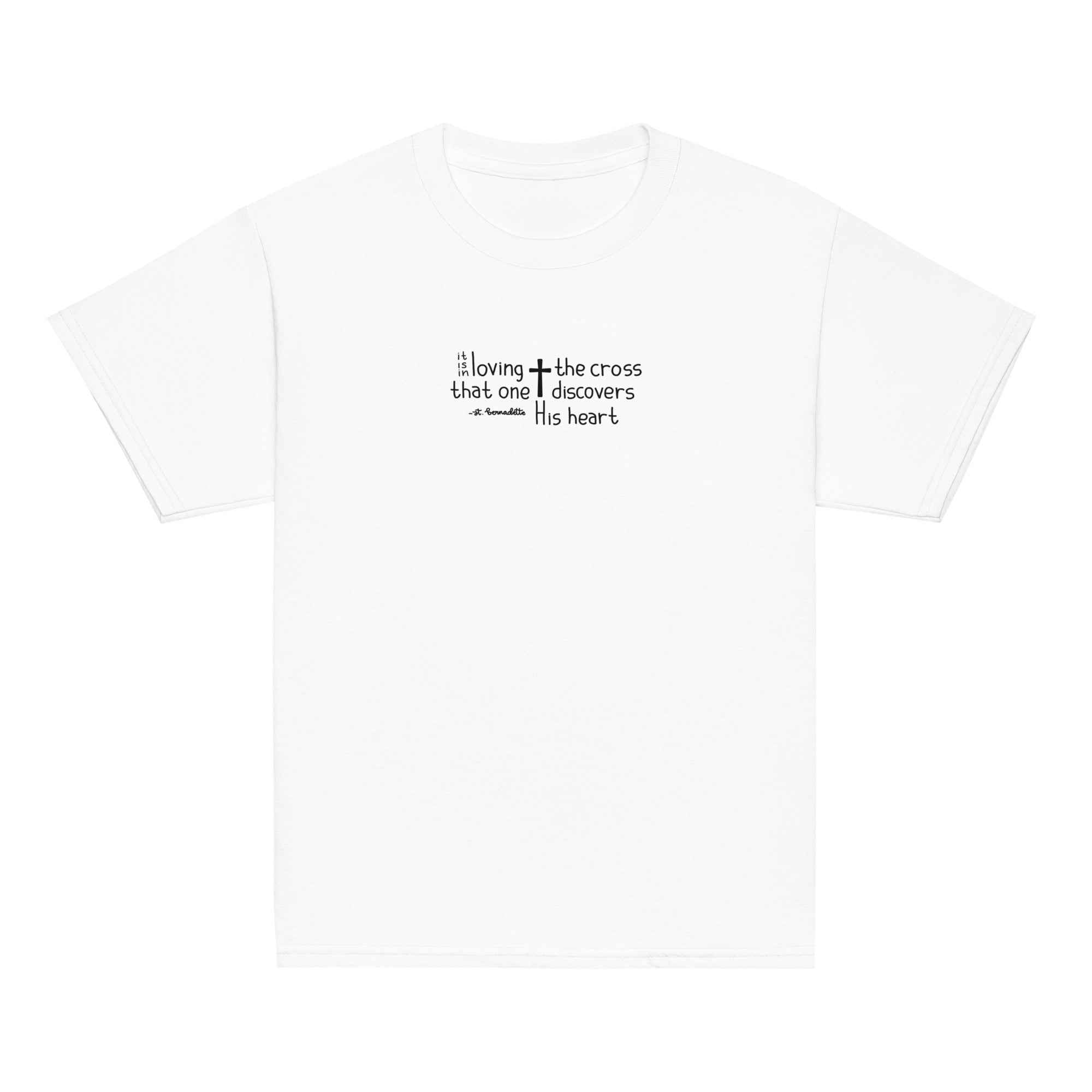 St. Bernadette Soubirous White Catholic Youth T-Shirt