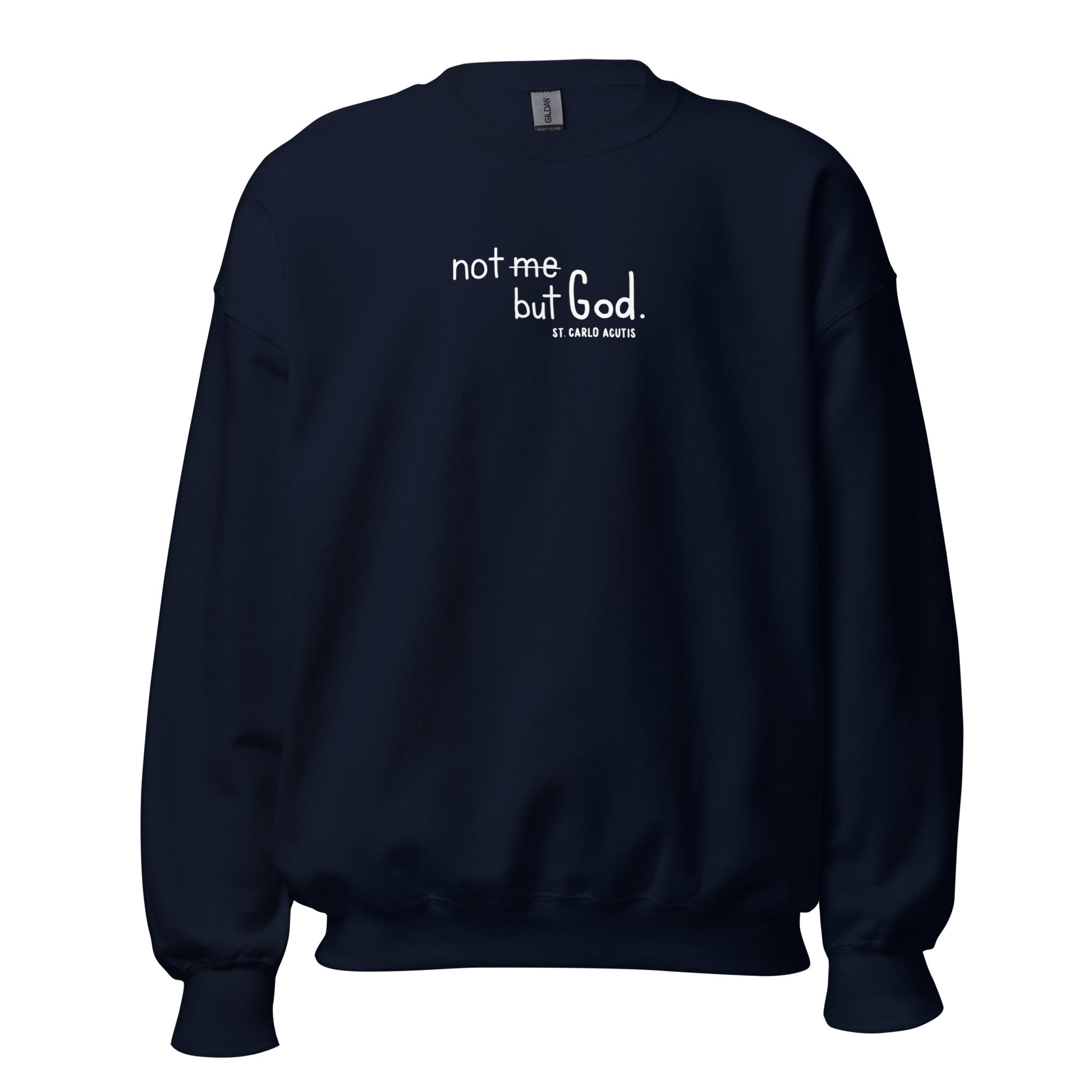St. Carlo Acutis Navy Catholic Crewneck
