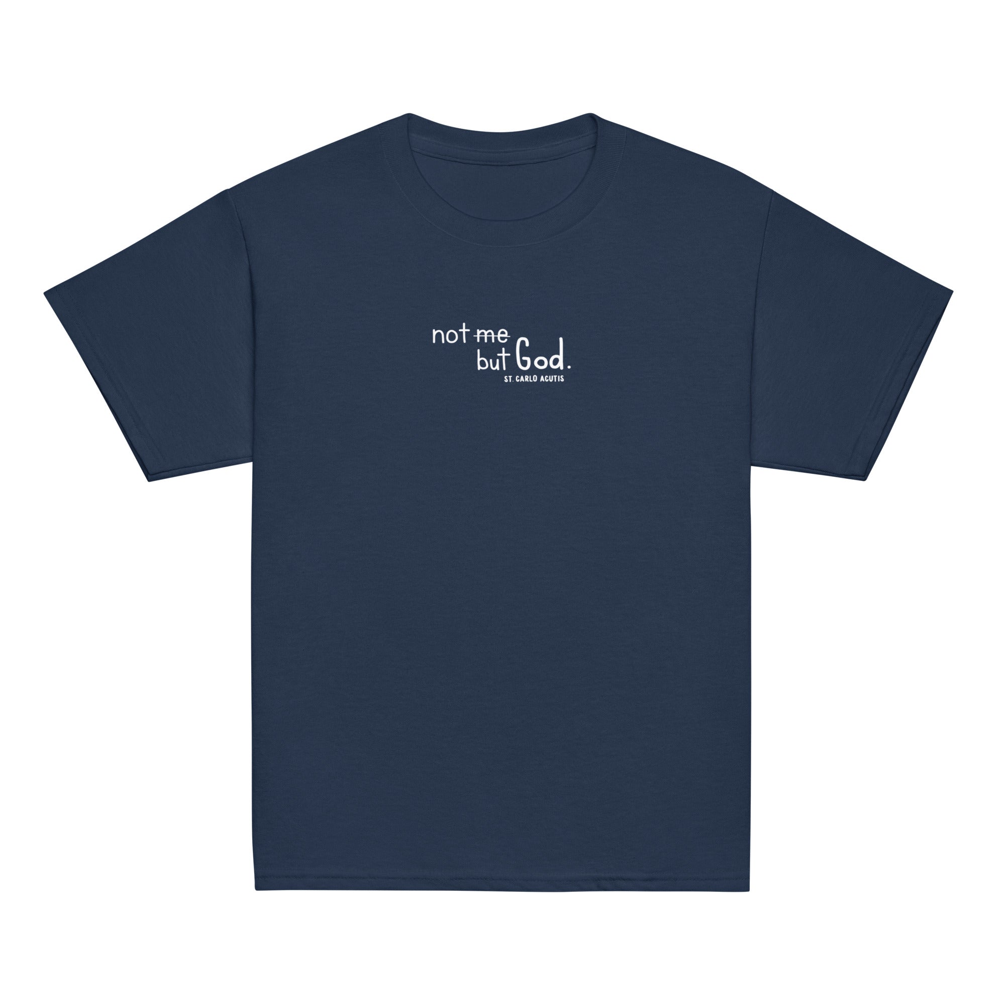 St. Carlo Acutis Navy Catholic Youth T-Shirt
