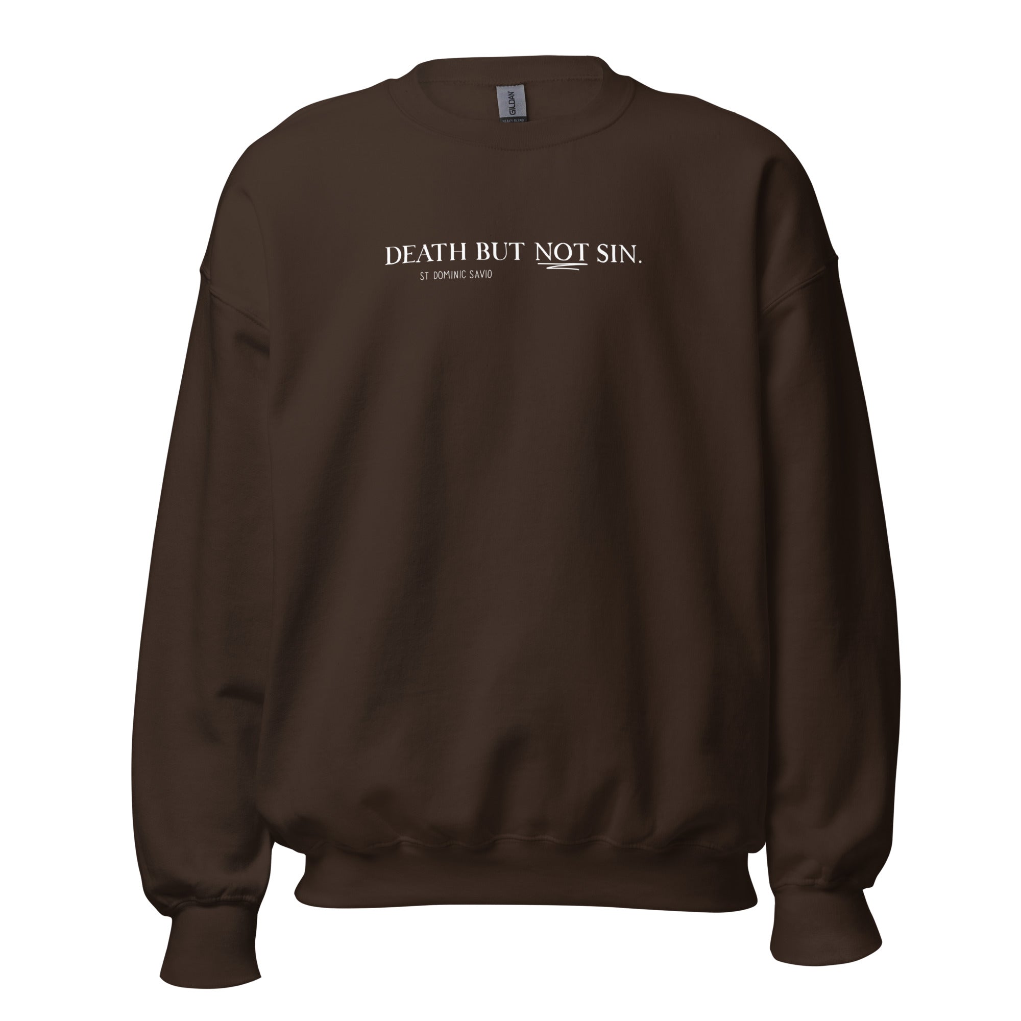 St. Dominic Savio Dark Chocolate Catholic Crewneck