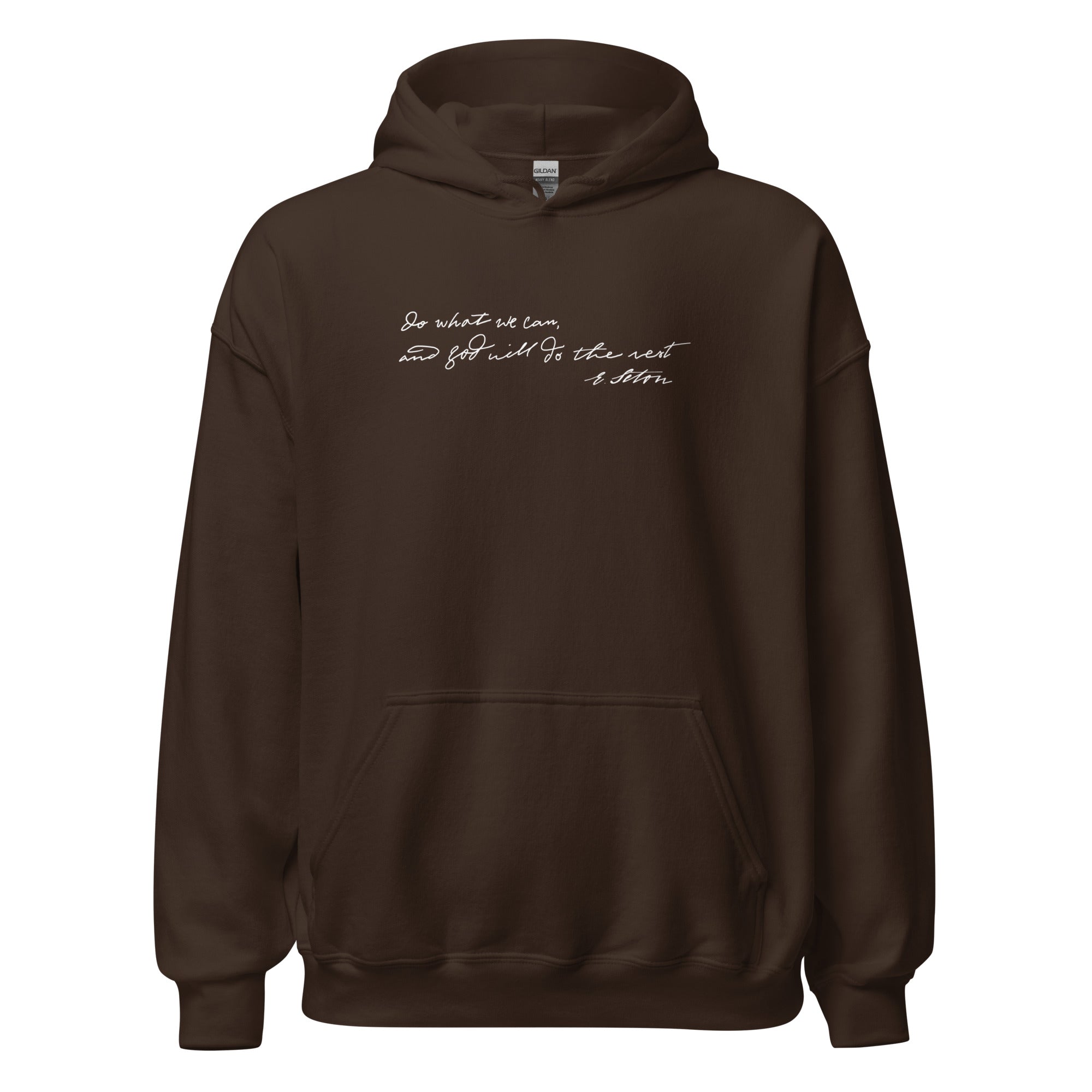 St. Elizabeth Ann Seton Dark Chocolate Catholic Hoodie