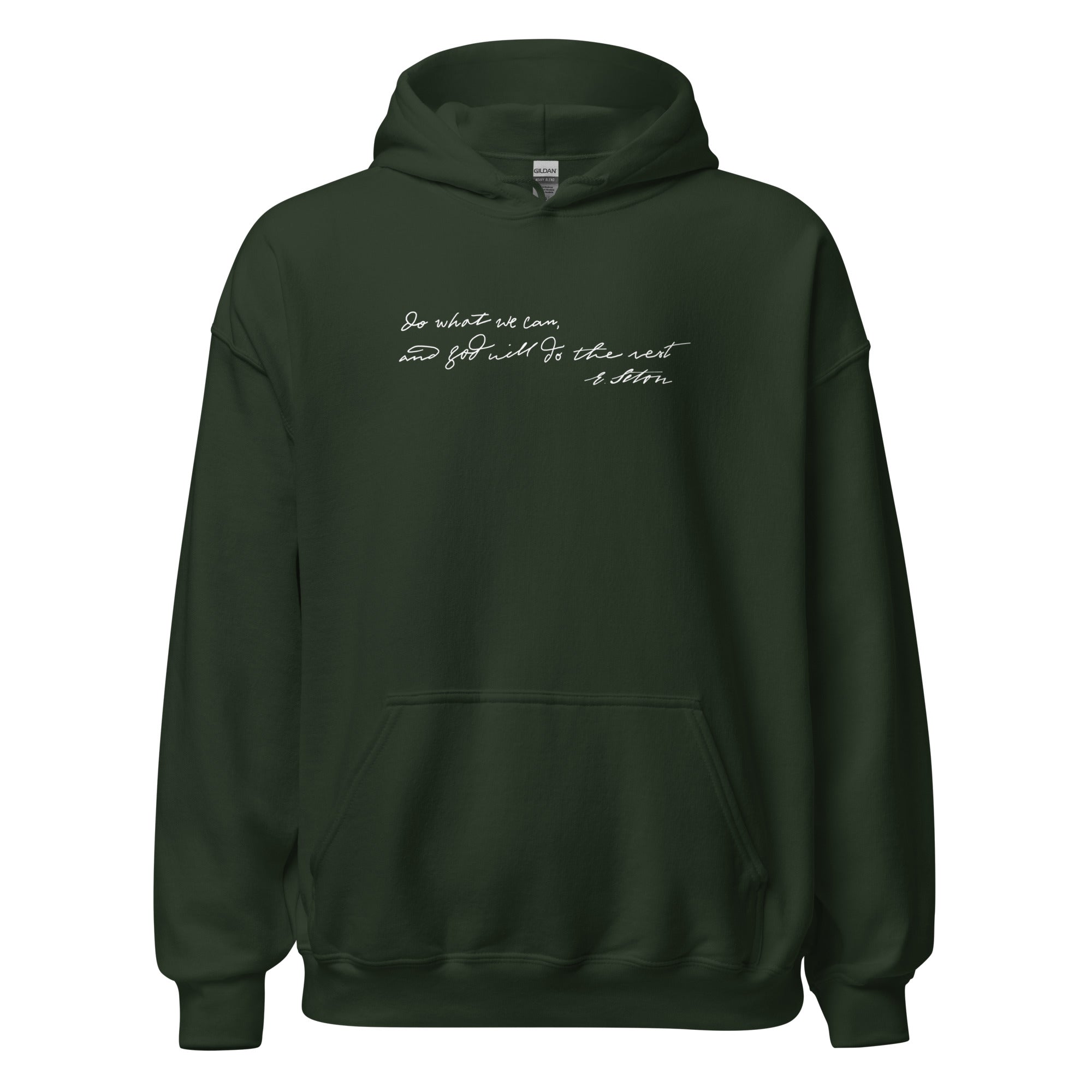 St. Elizabeth Ann Seton Forest Green Catholic Hoodie