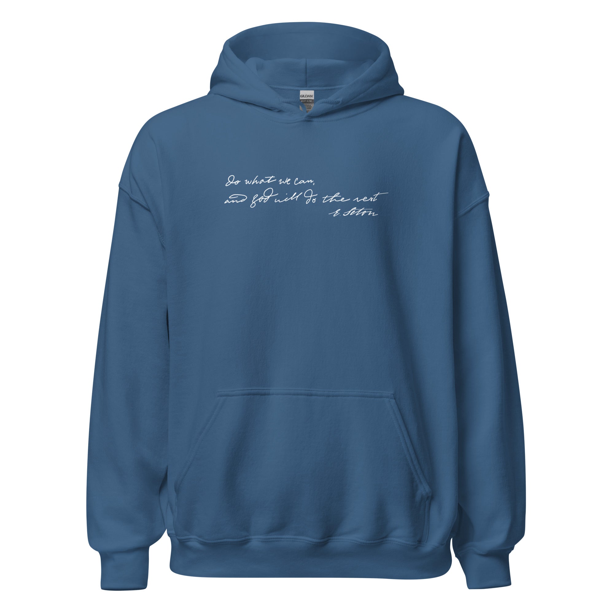 St. Elizabeth Ann Seton Indigo Blue Catholic Hoodie