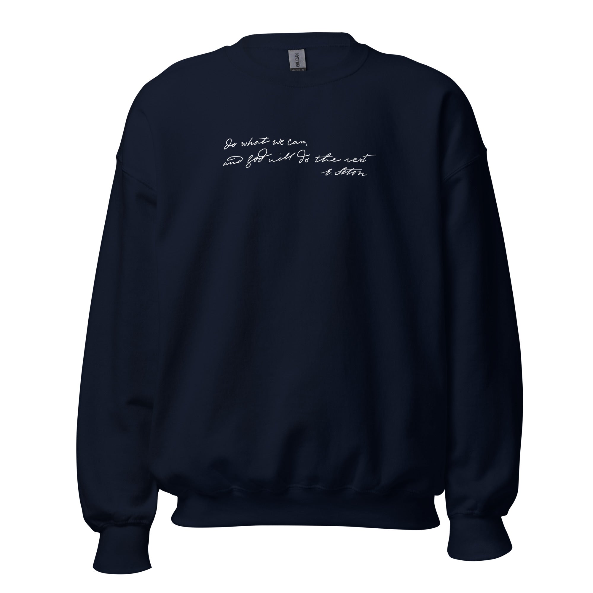 St. Elizabeth Ann Seton Navy Catholic Crewneck