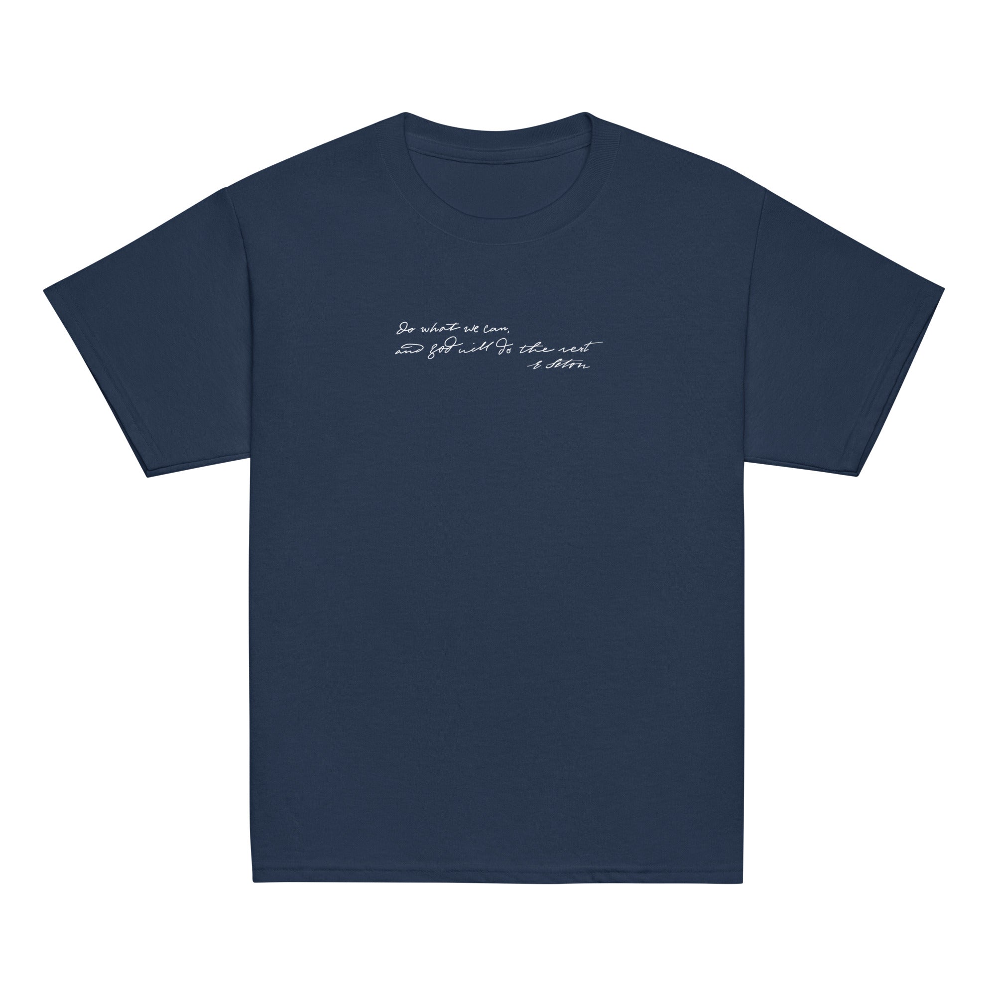 St. Elizabeth Ann Seton Navy Catholic Youth T-Shirt
