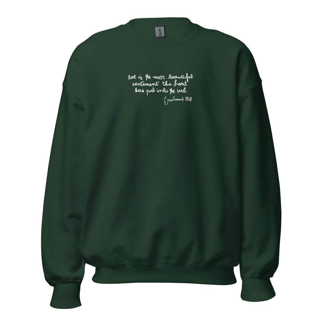 St. Gianna Molla Forest Green Catholic Crewneck