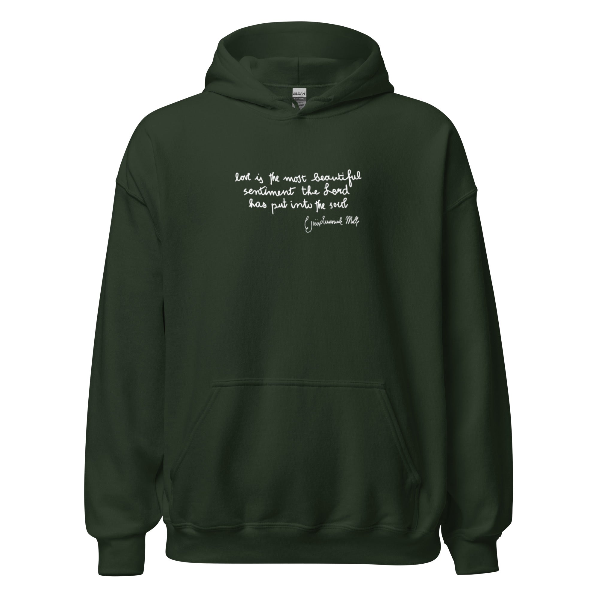 St. Gianna Molla Forest Green Catholic Hoodie