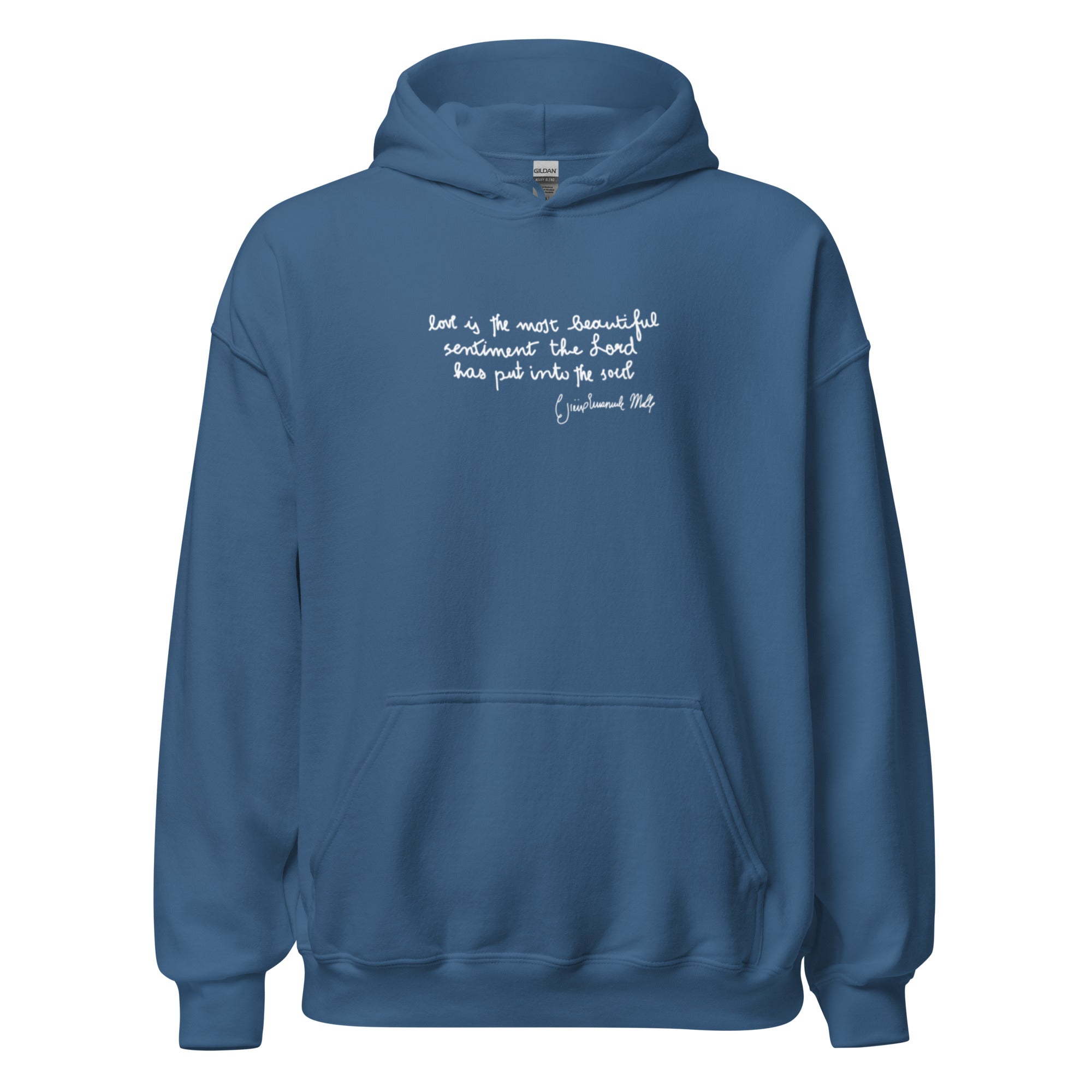 St. Gianna Molla Indigo Catholic Hoodie