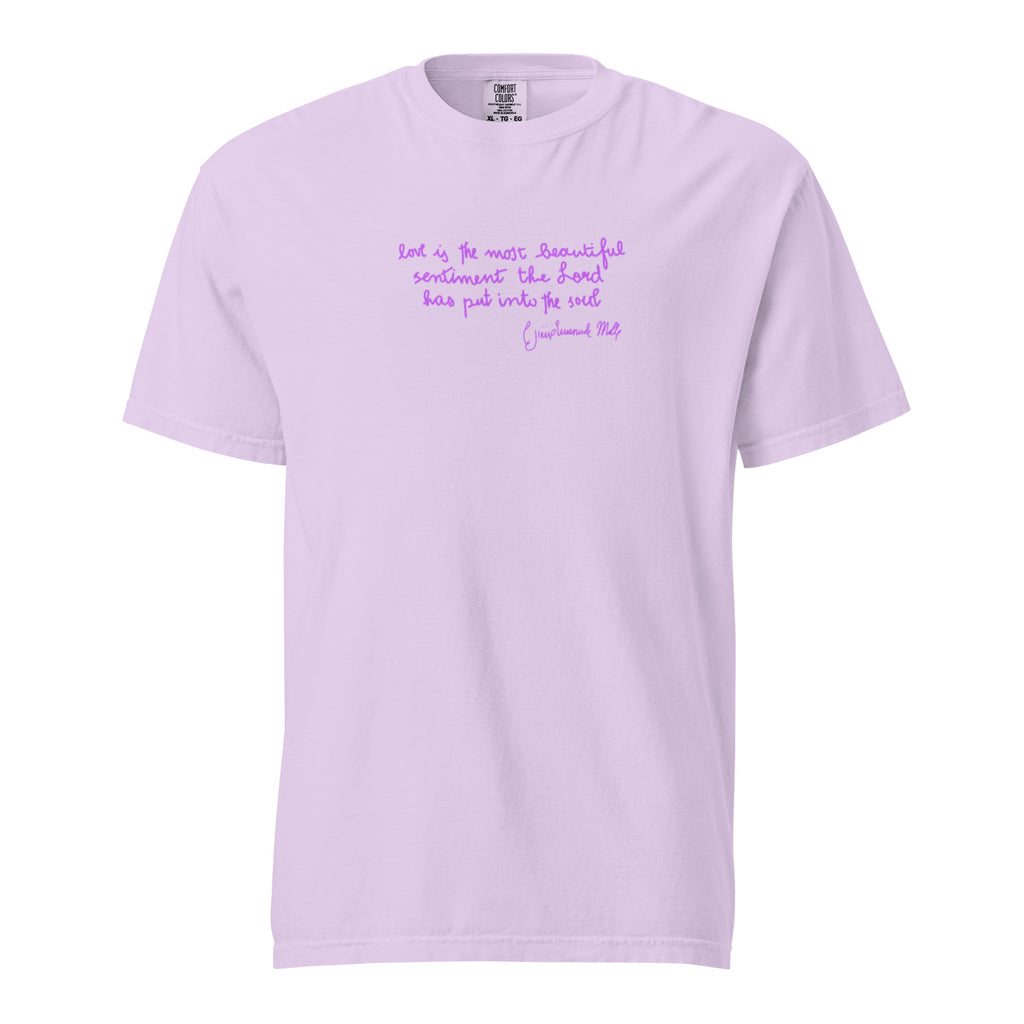 St. Gianna Molla Orchid Catholic T-Shirt