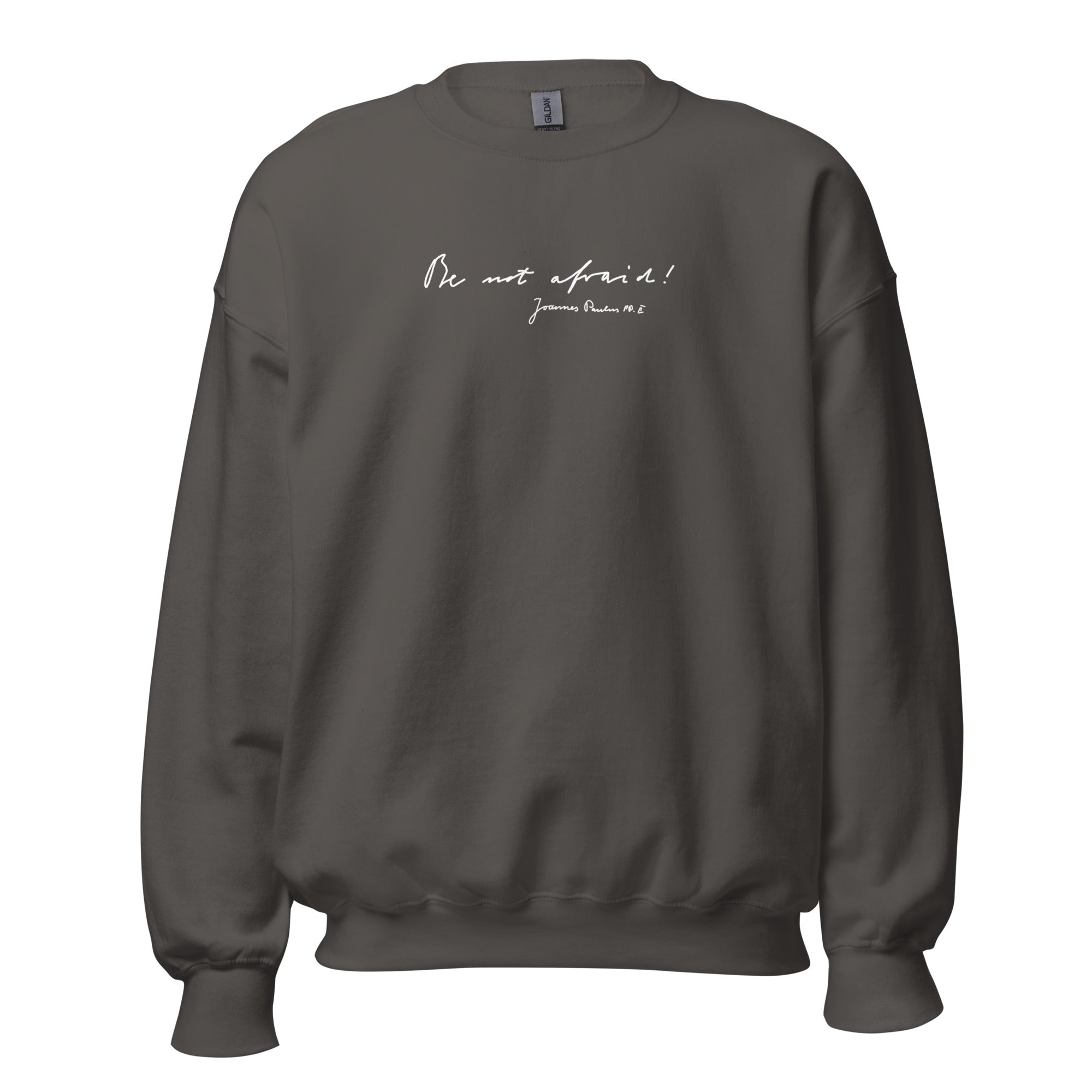 St. John Paul II Charcoal Catholic Crewneck
