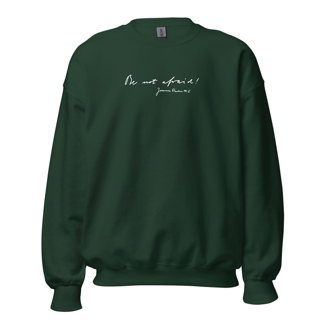 St. John Paul II Forest Green Catholic Crewneck