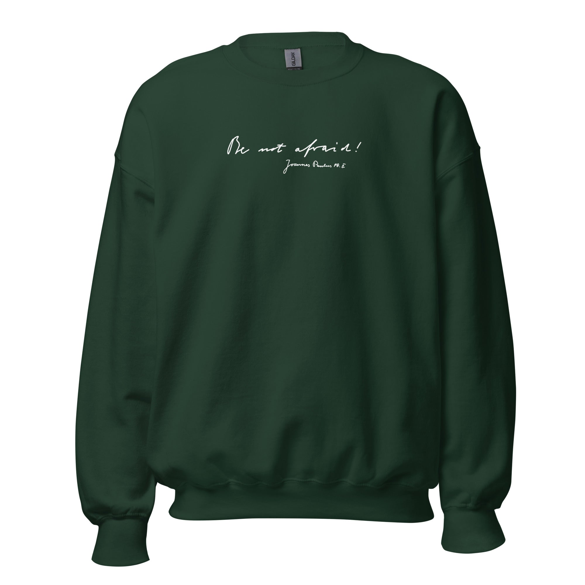 St. John Paul II Forest Green Catholic Crewneck