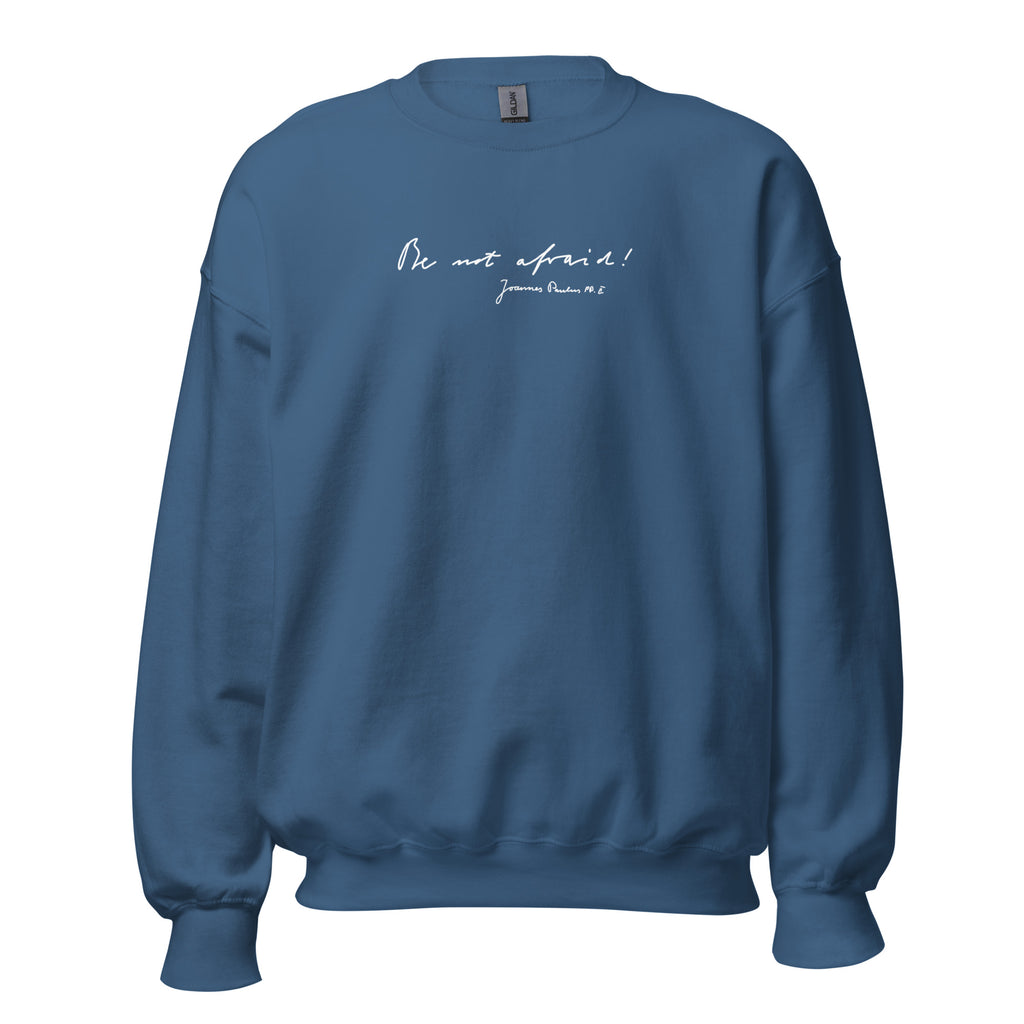 St. John Paul II Indigo Catholic Crewneck