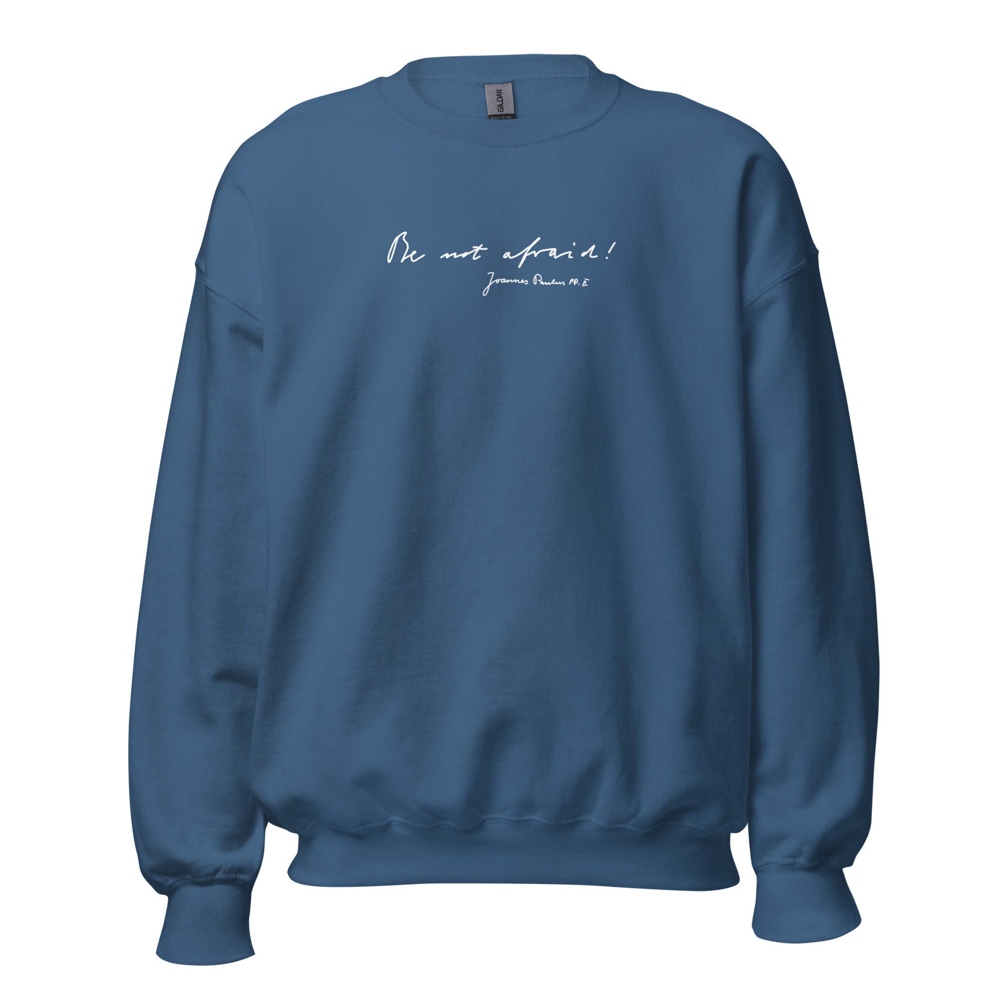 St. John Paul II Indigo Catholic Crewneck