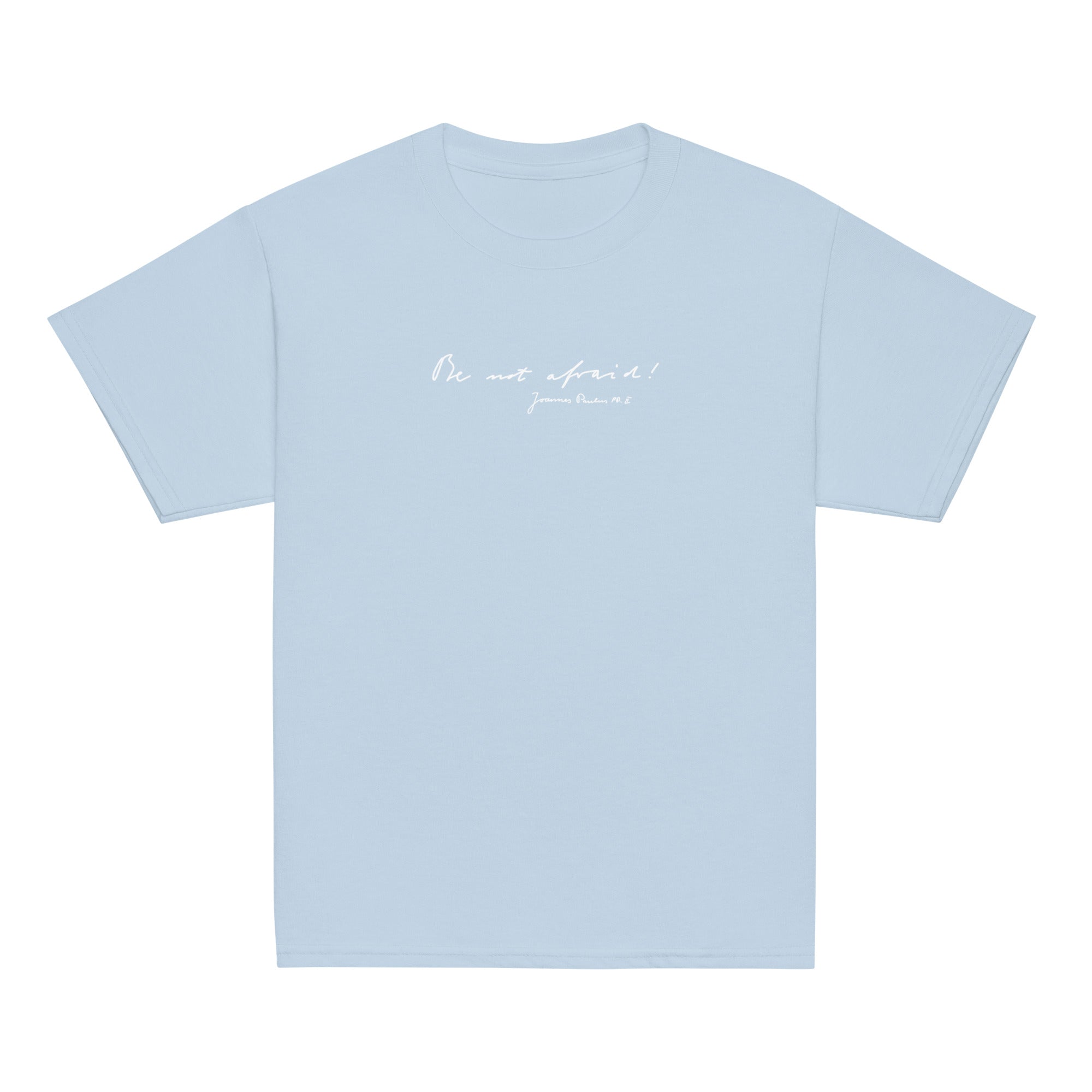 St. John Paul II Light Blue Catholic Youth T-Shirt