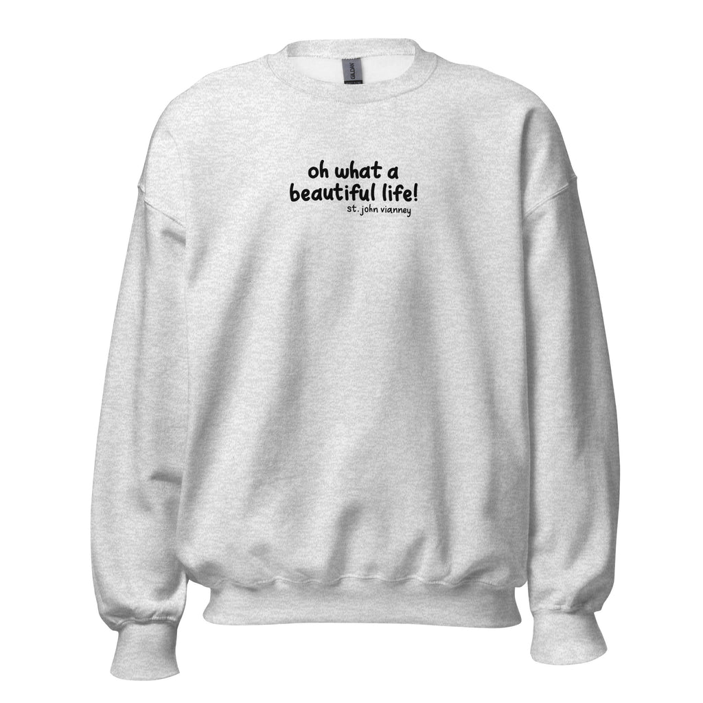St. John Vianney Ash Catholic Crewneck