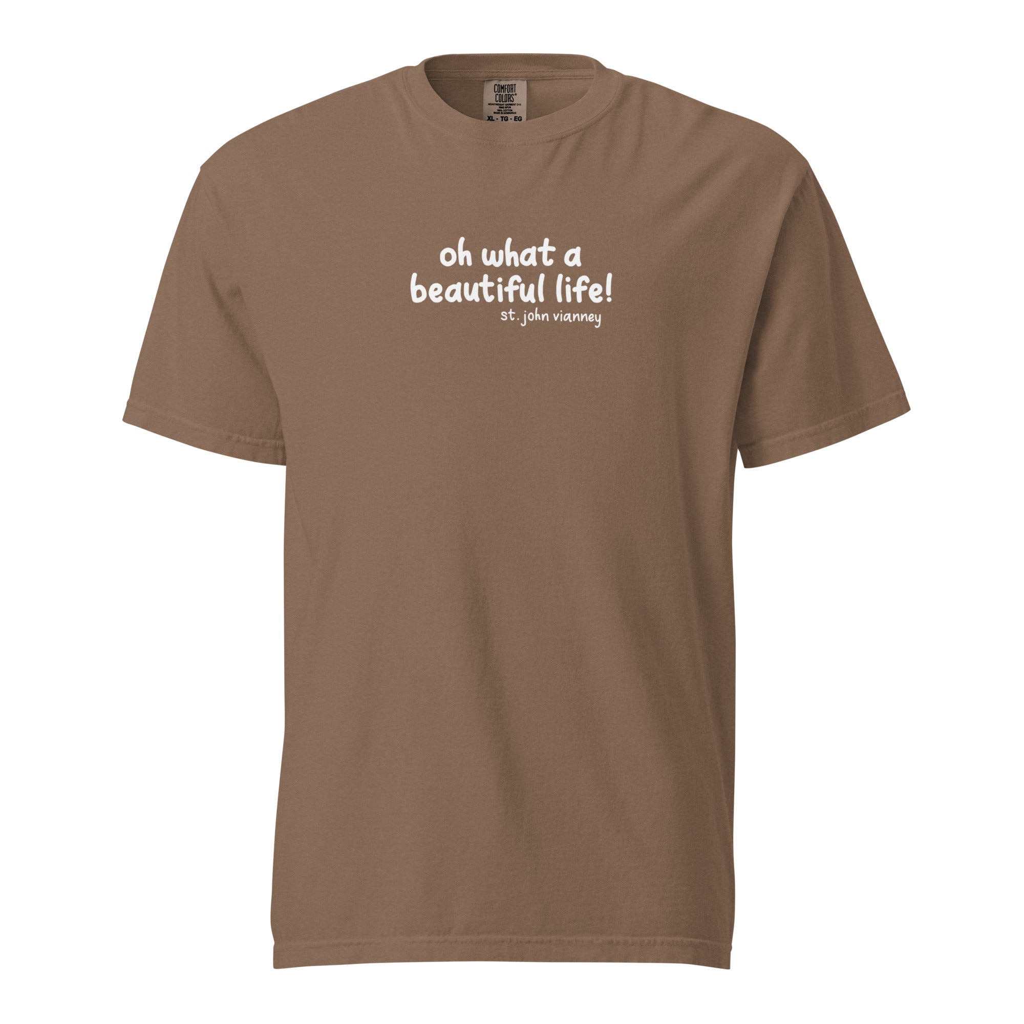 St. John Vianney Espresso Catholic T-Shirt