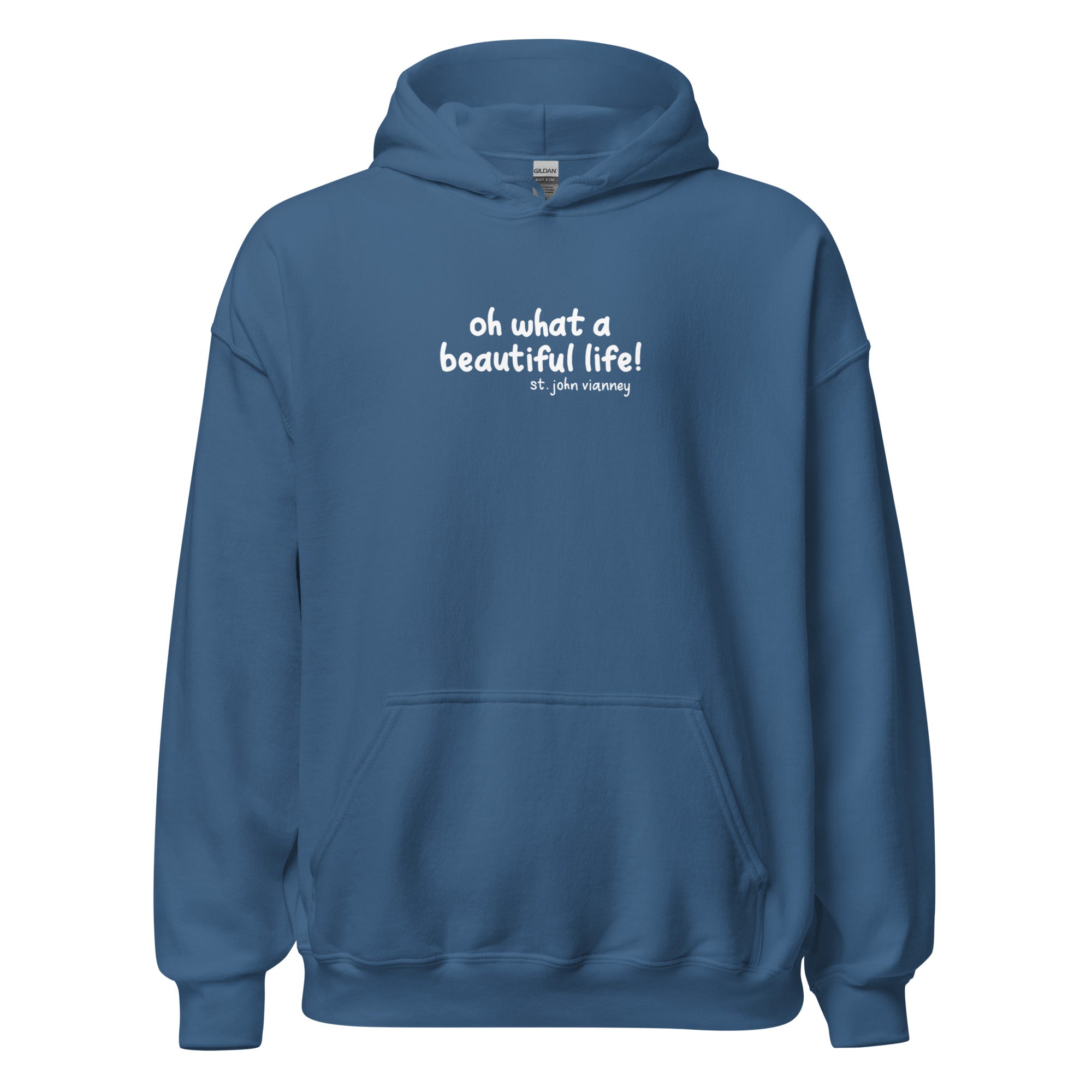 St. John Vianney Indigo Blue Catholic Hoodie