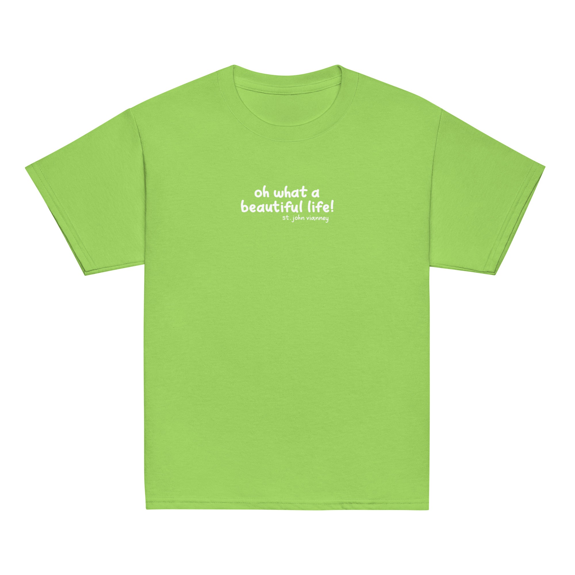 St. John Vianney Lime Catholic Youth T-Shirt