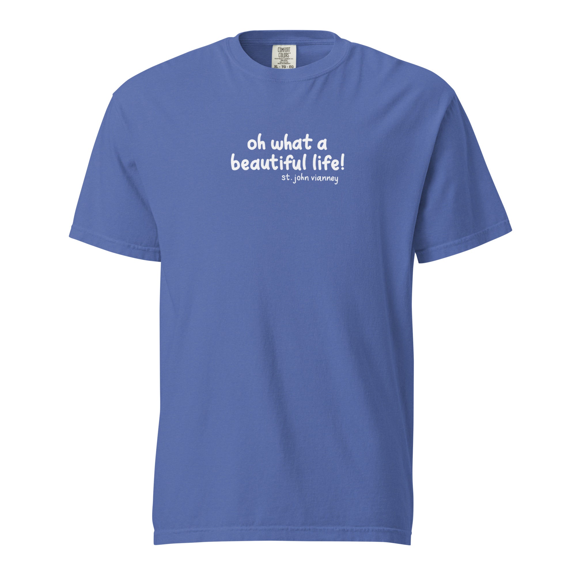 St. John Vianney Mystic Blue Catholic T-Shirt