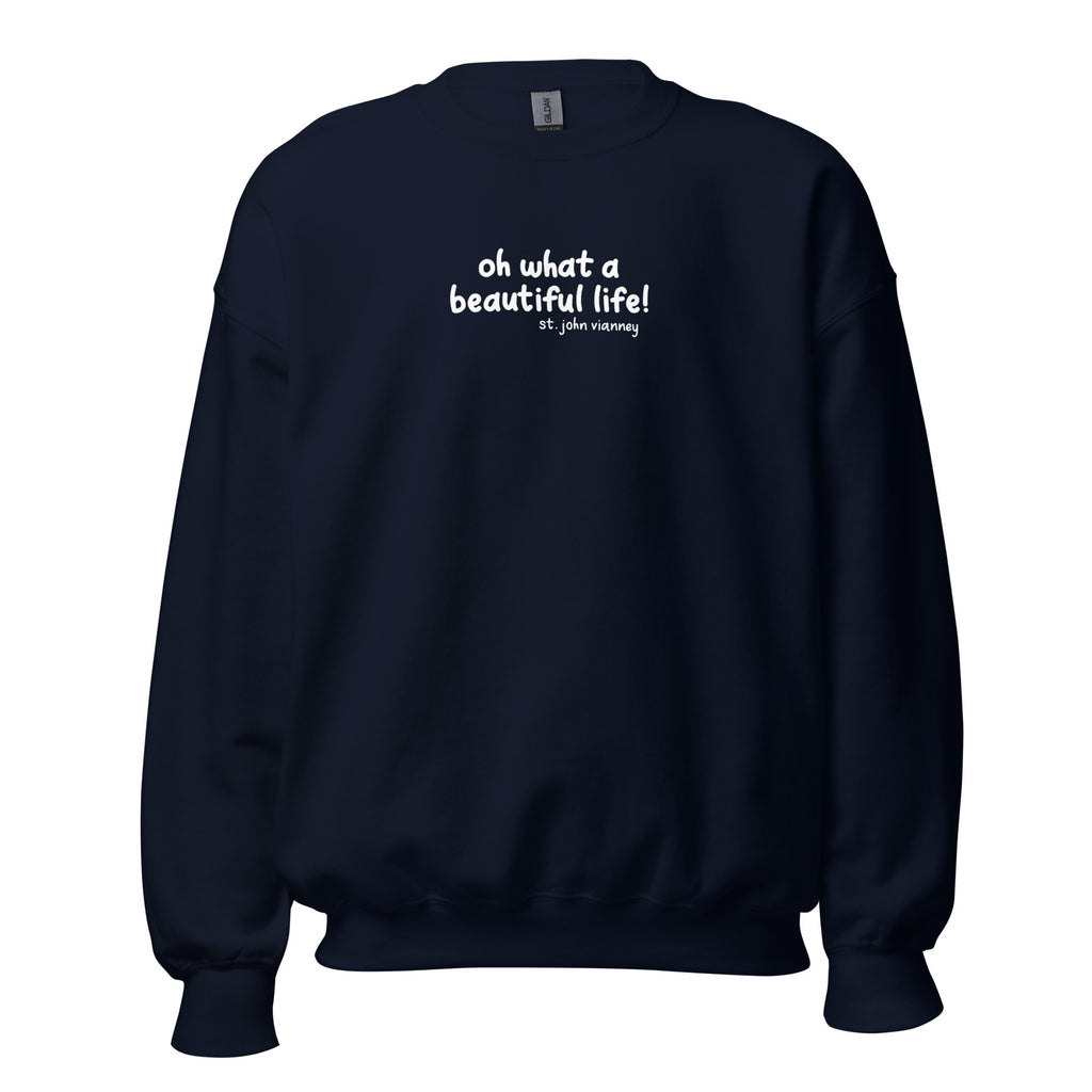 St. John Vianney Navy Catholic Crewneck