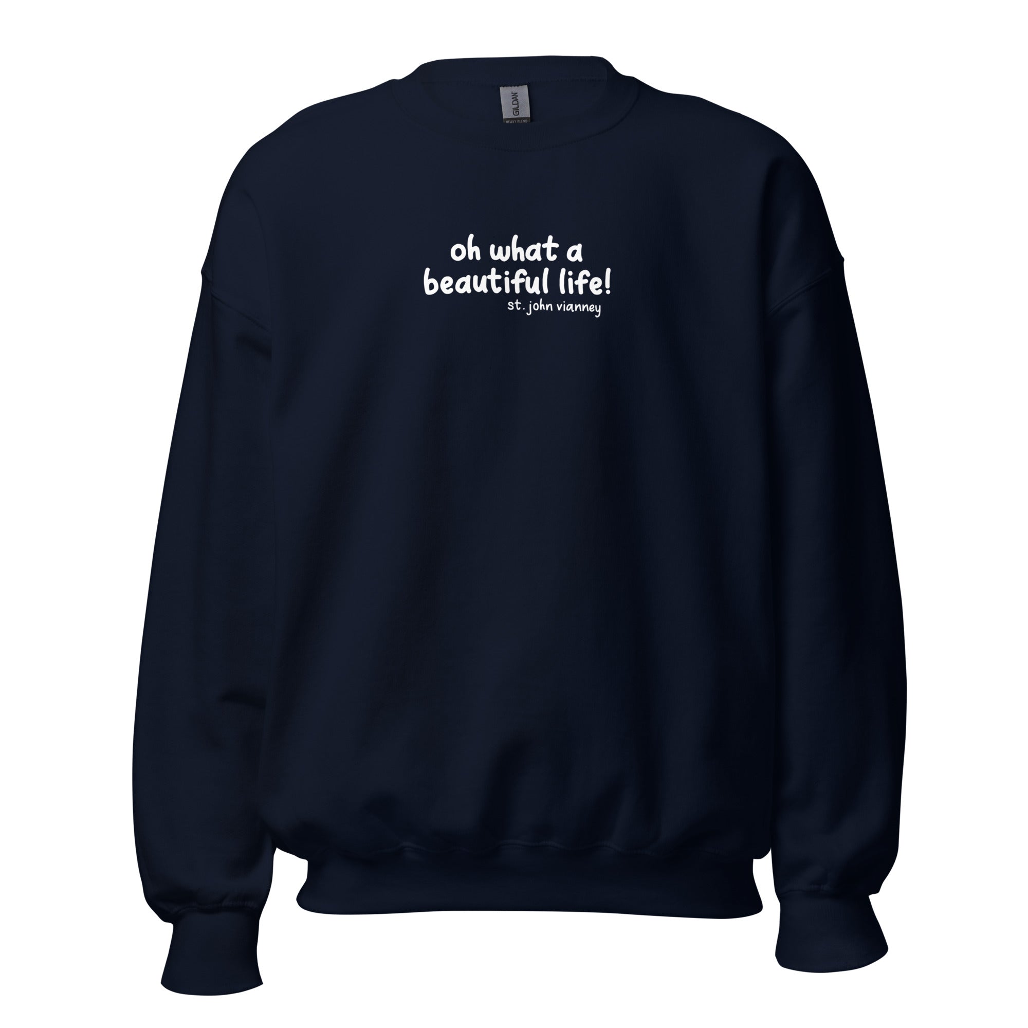 St. John Vianney Navy Catholic Crewneck