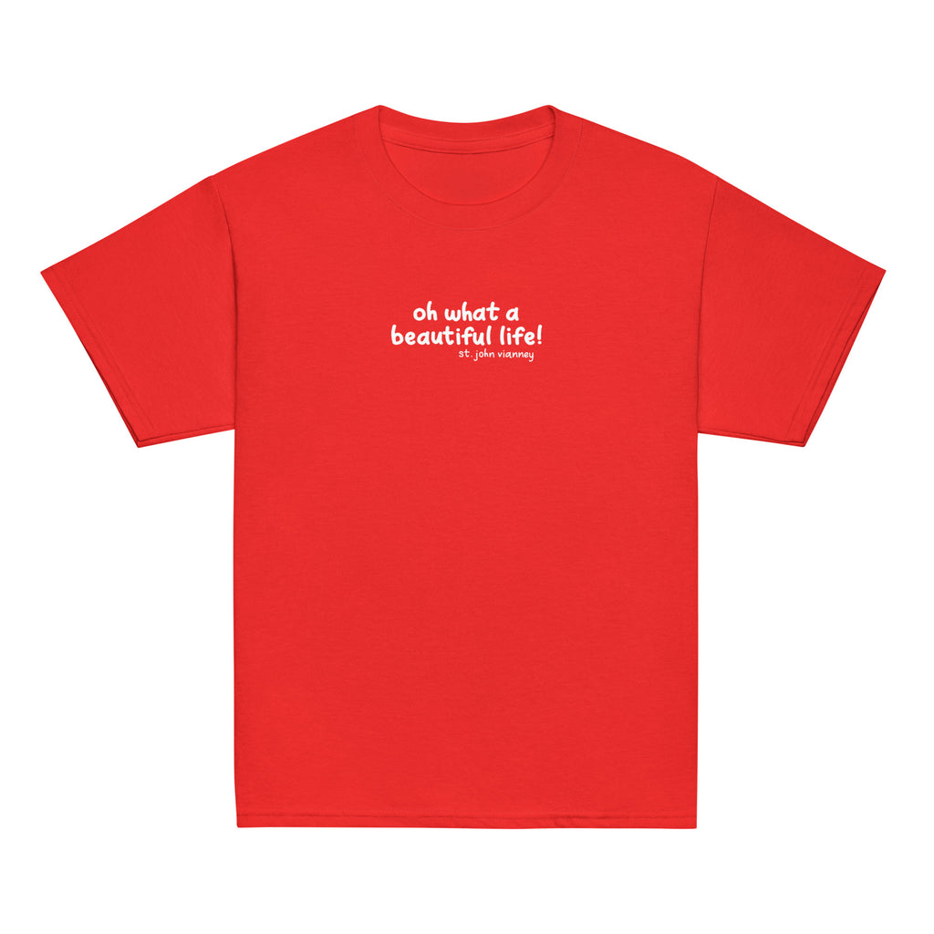 St. John Vianney Red Catholic Youth T-Shirt