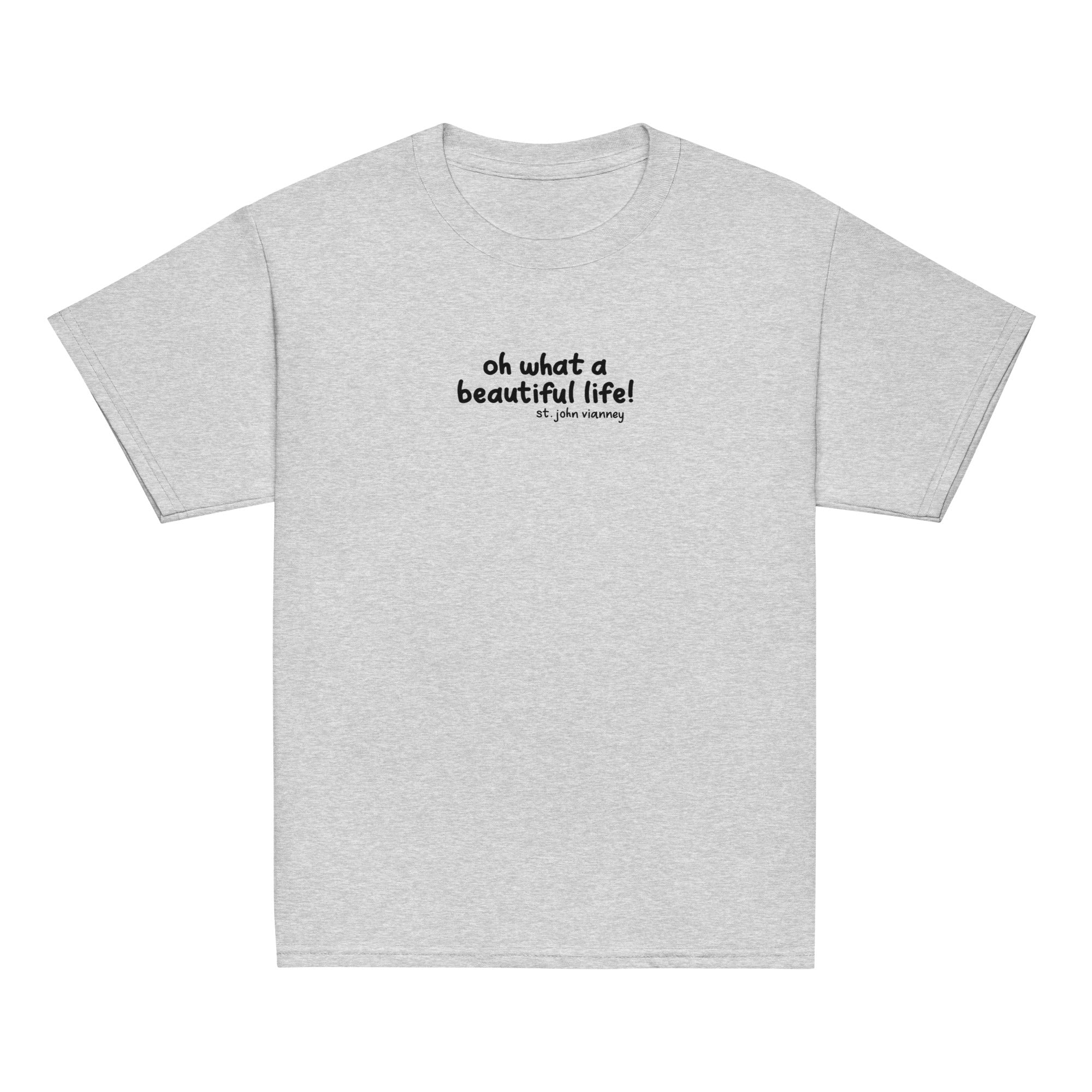 St. John Vianney Sport Grey Catholic Youth T-Shirt