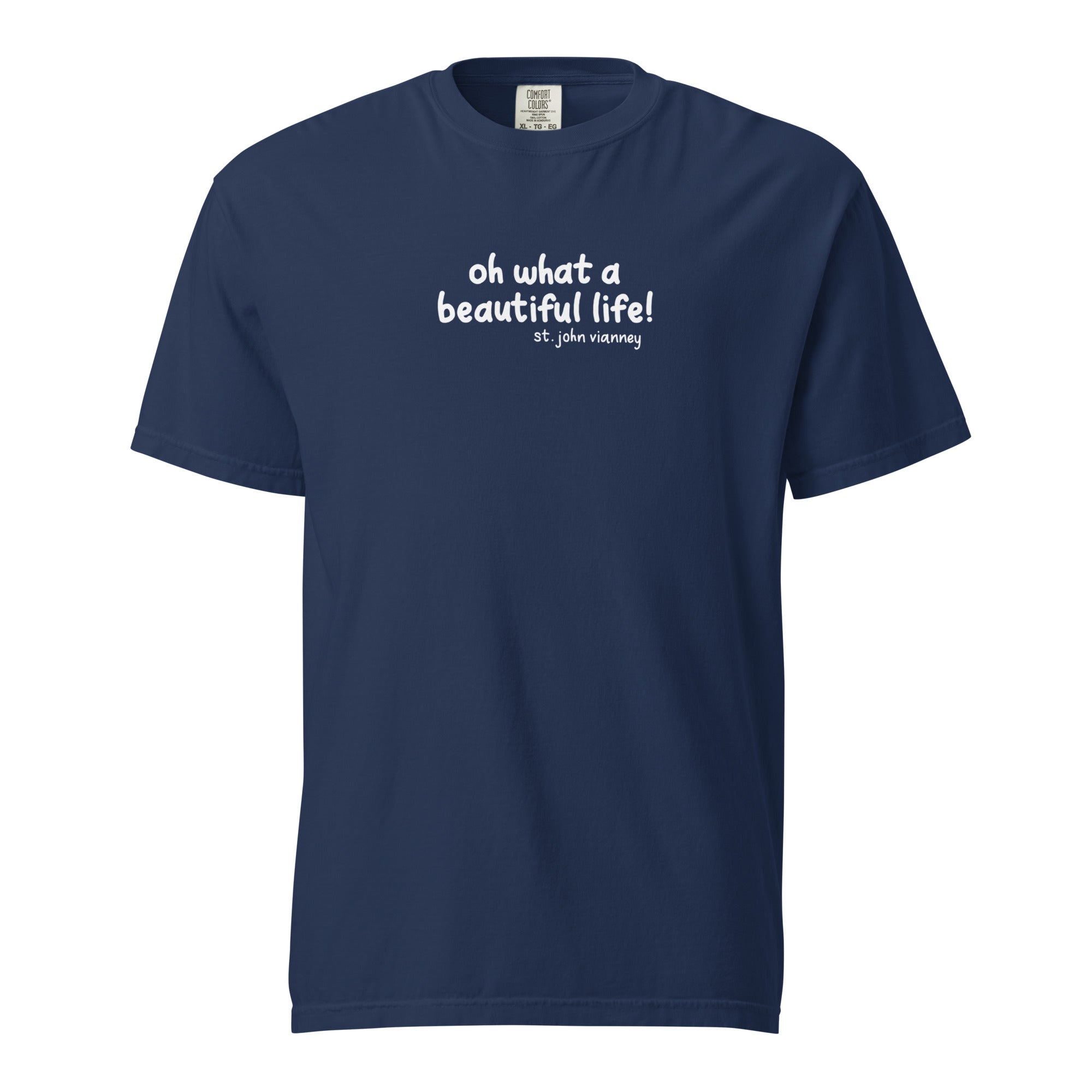 St. John Vianney True Navy Catholic T-Shirt