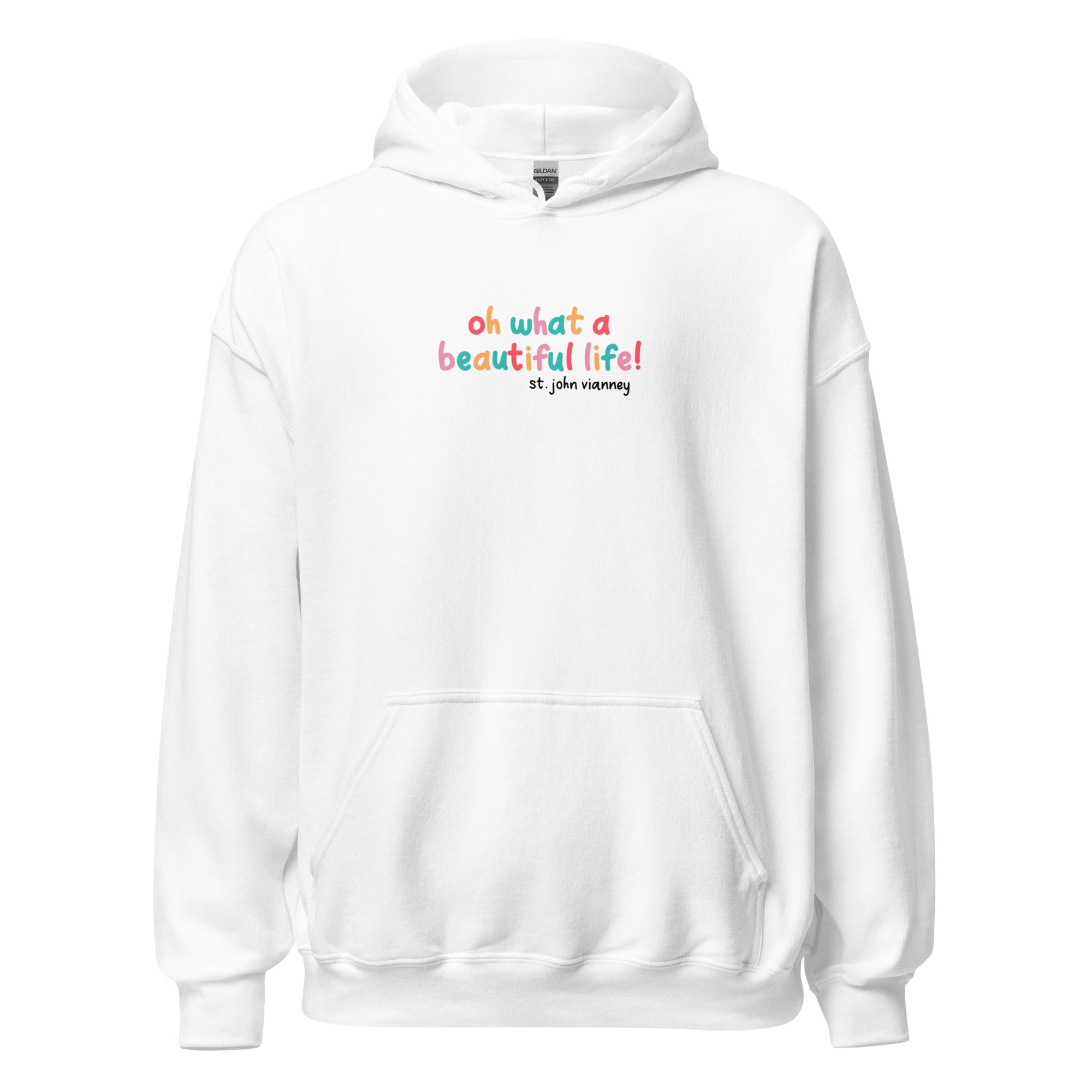 St. John Vianney White Catholic Hoodie
