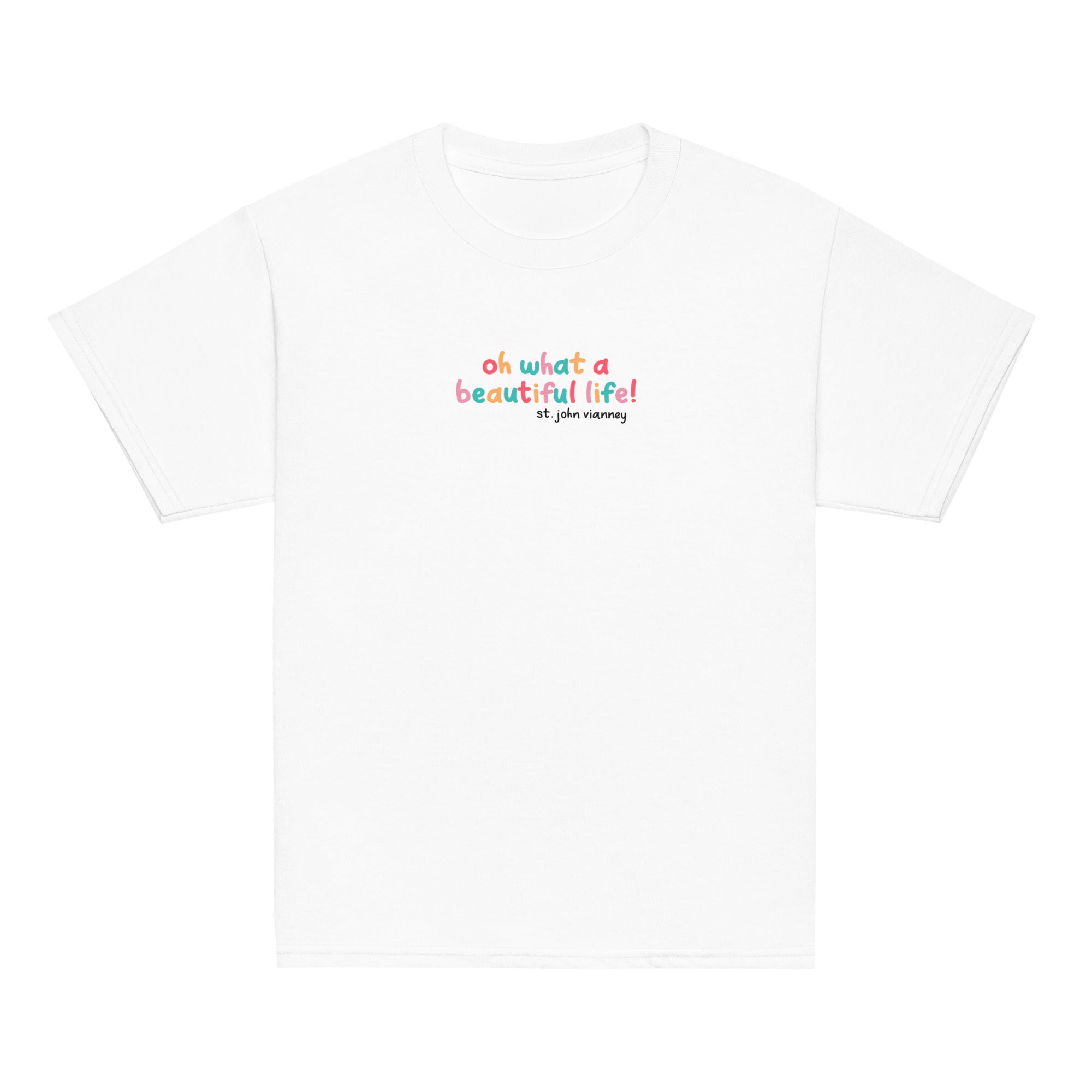 St. John Vianney White Catholic Youth T-Shirt