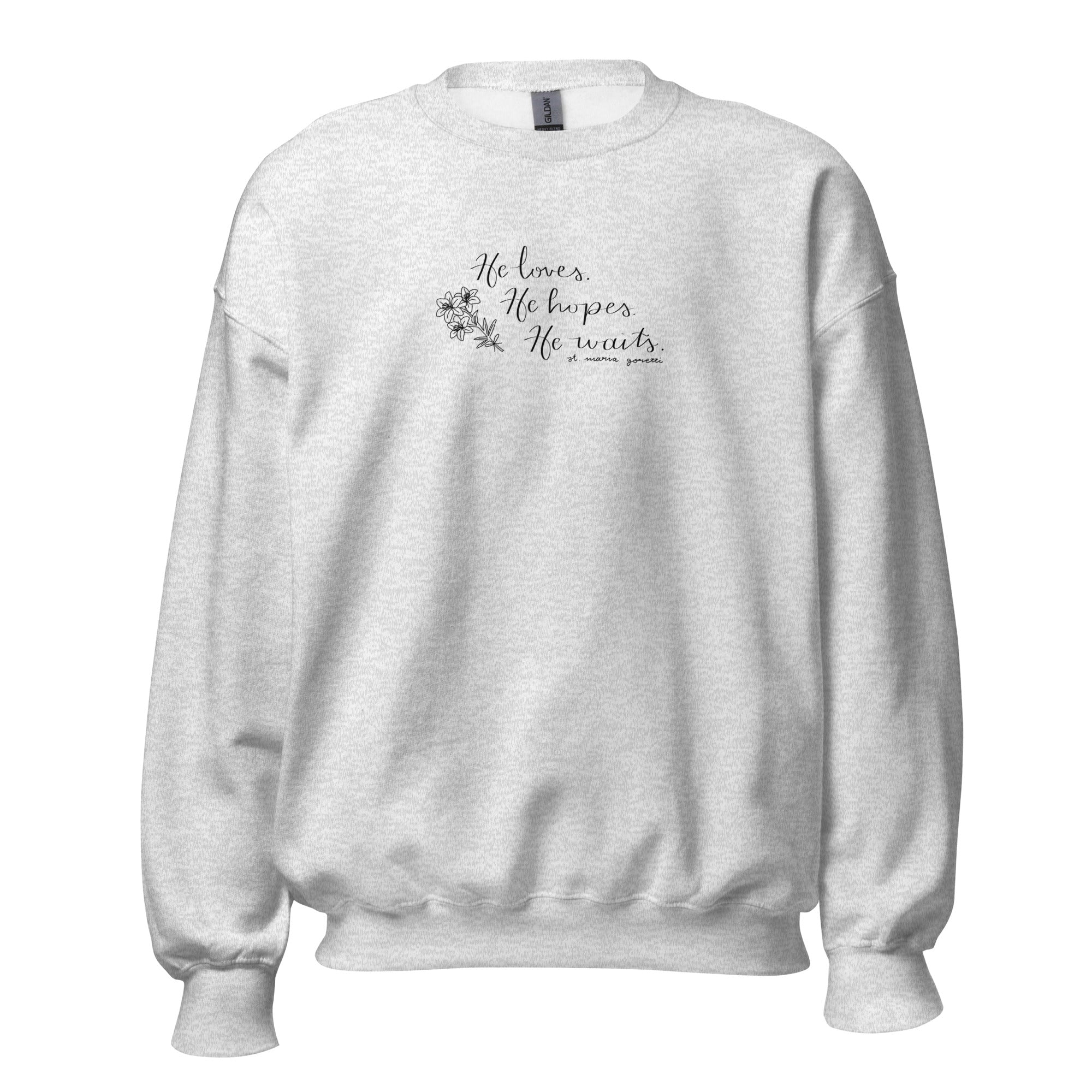 St. Maria Goretti Ash Catholic Crewneck