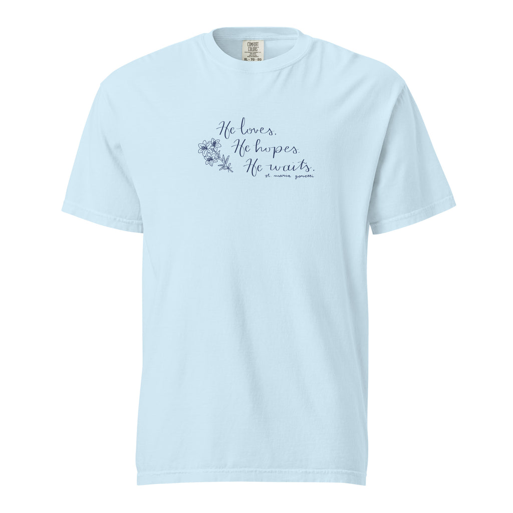 St. Maria Goretti Chambray Catholic T-Shirt