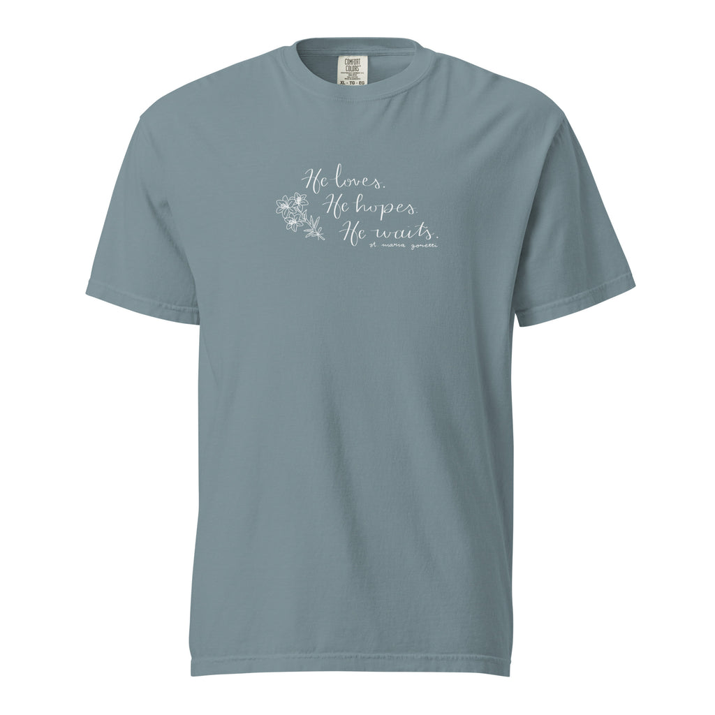 St. Maria Goretti Ice Blue Catholic T-Shirt