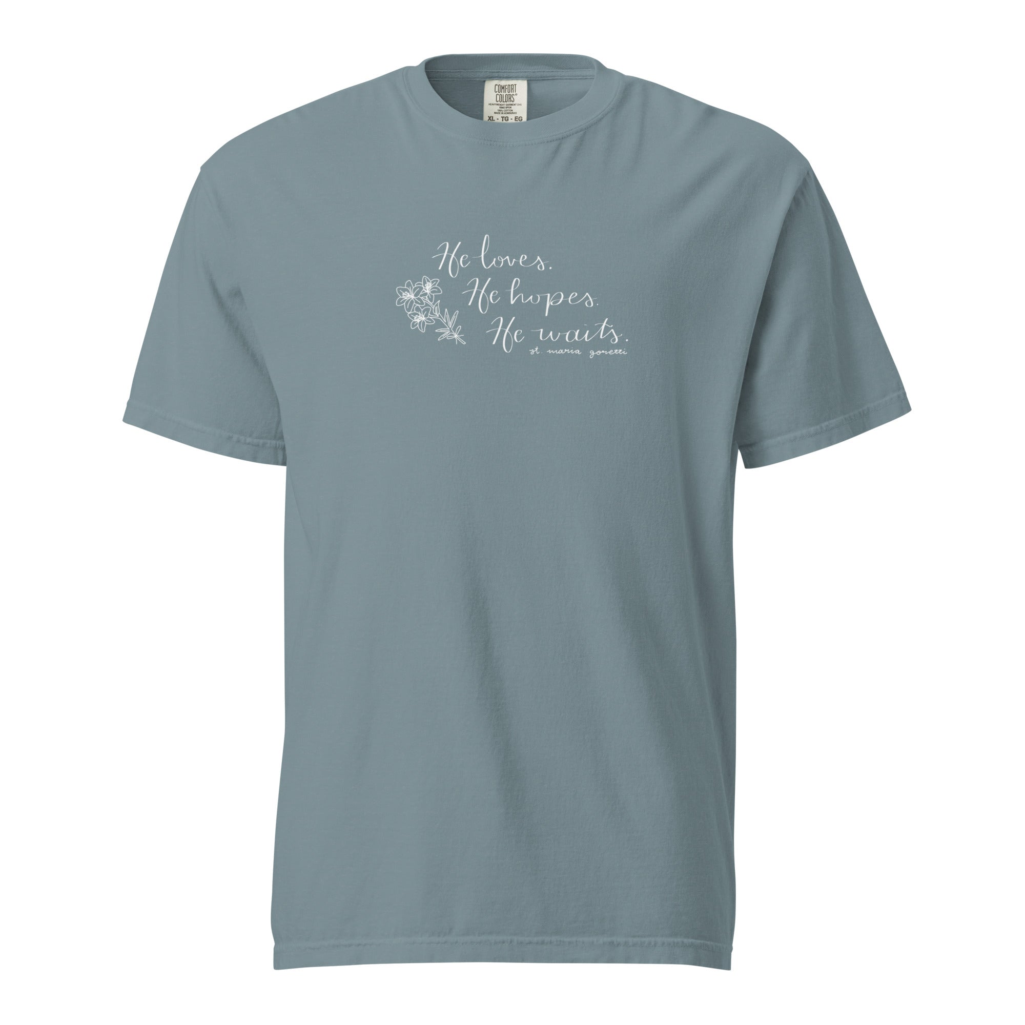 St. Maria Goretti Ice Blue Catholic T-Shirt