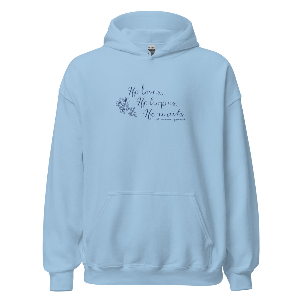 St. Maria Goretti Light Blue Catholic Hoodie