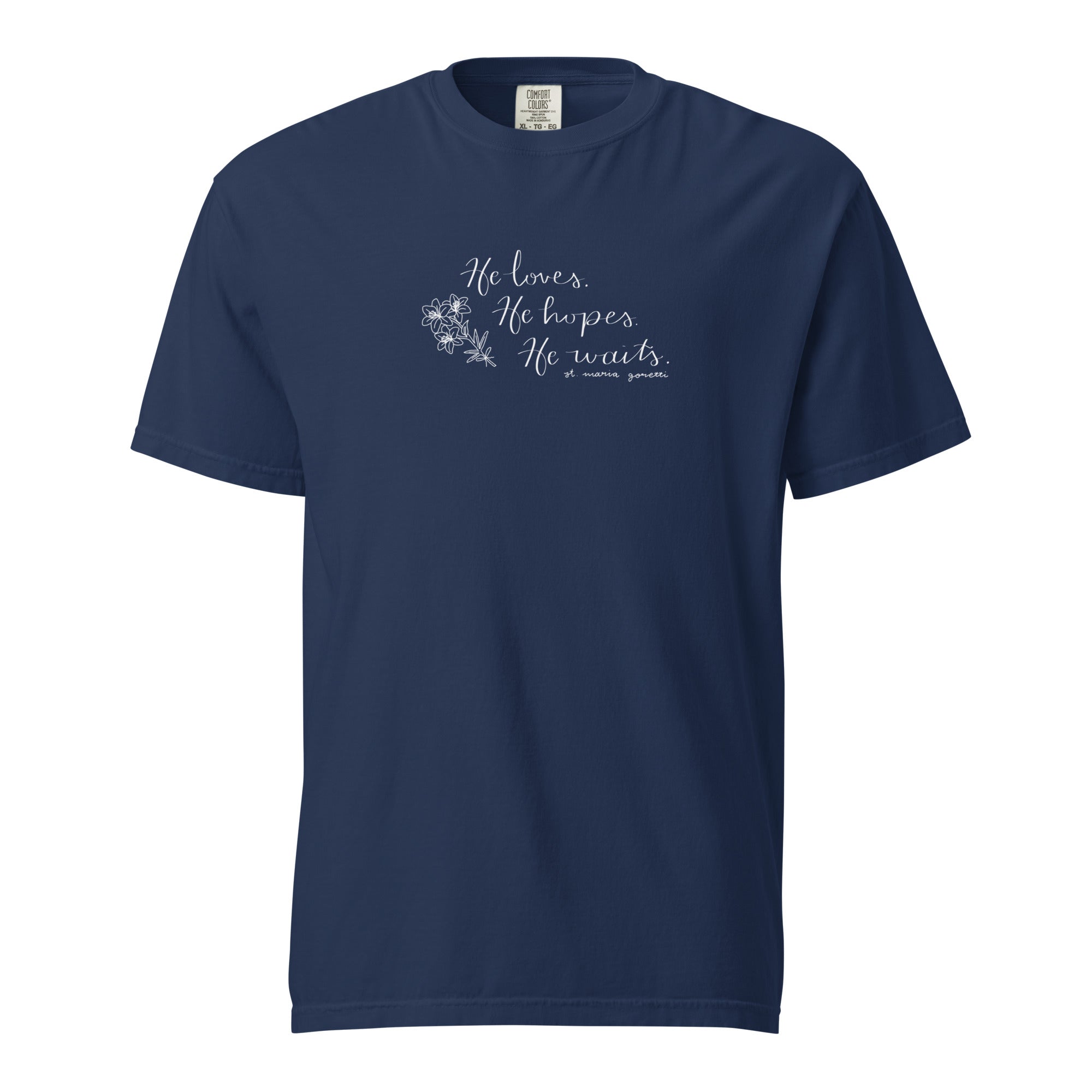 St. Maria Goretti Navy Catholic T-Shirt