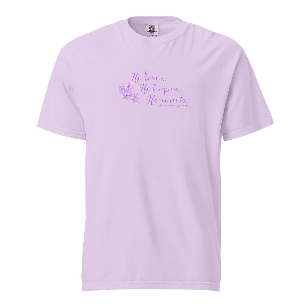 St. Maria Goretti Orchid Catholic T-Shirt