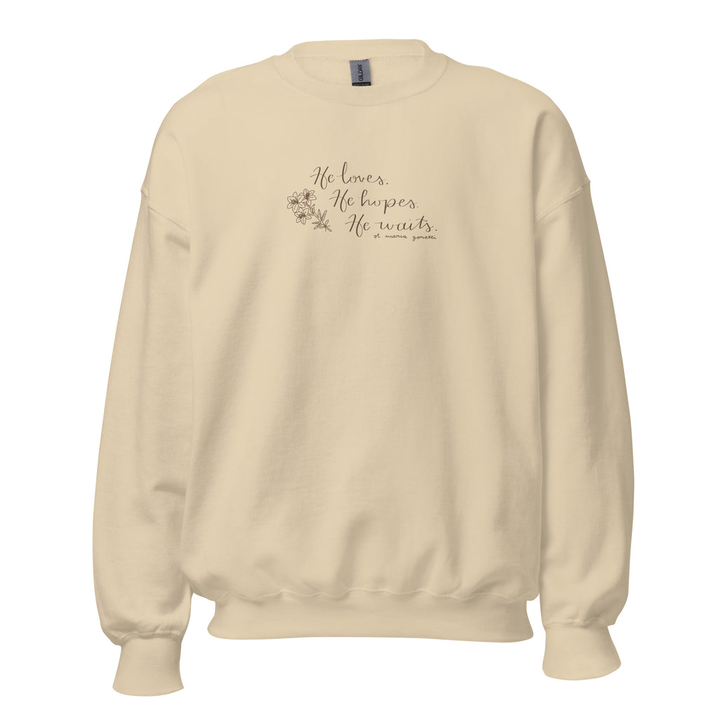 St. Maria Goretti Sand Catholic Crewneck