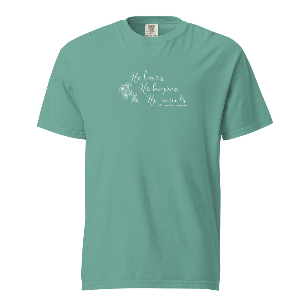 St. Maria Goretti Seafoam Catholic T-Shirt