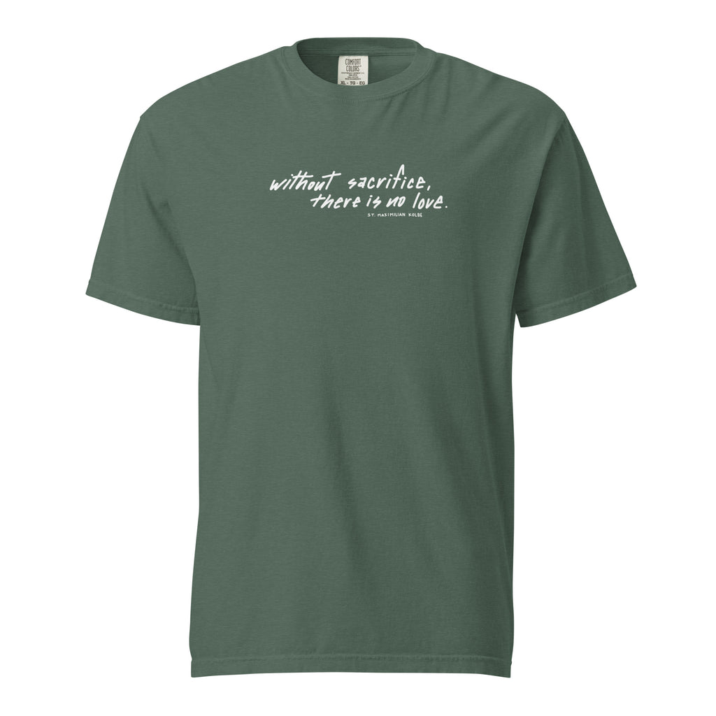 St. Maximilian Kolbe Blue Spruce Catholic T-Shirt