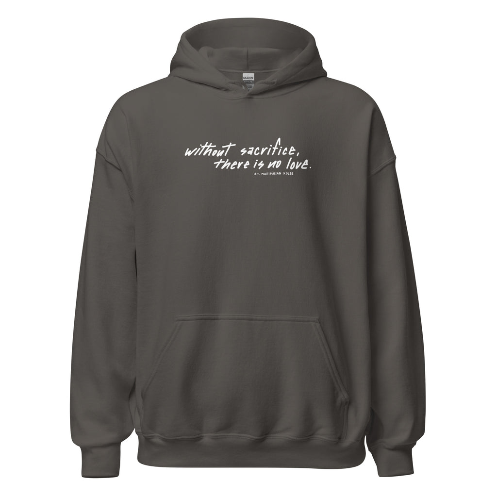 St. Maximilian Kolbe Charcoal Catholic Hoodie